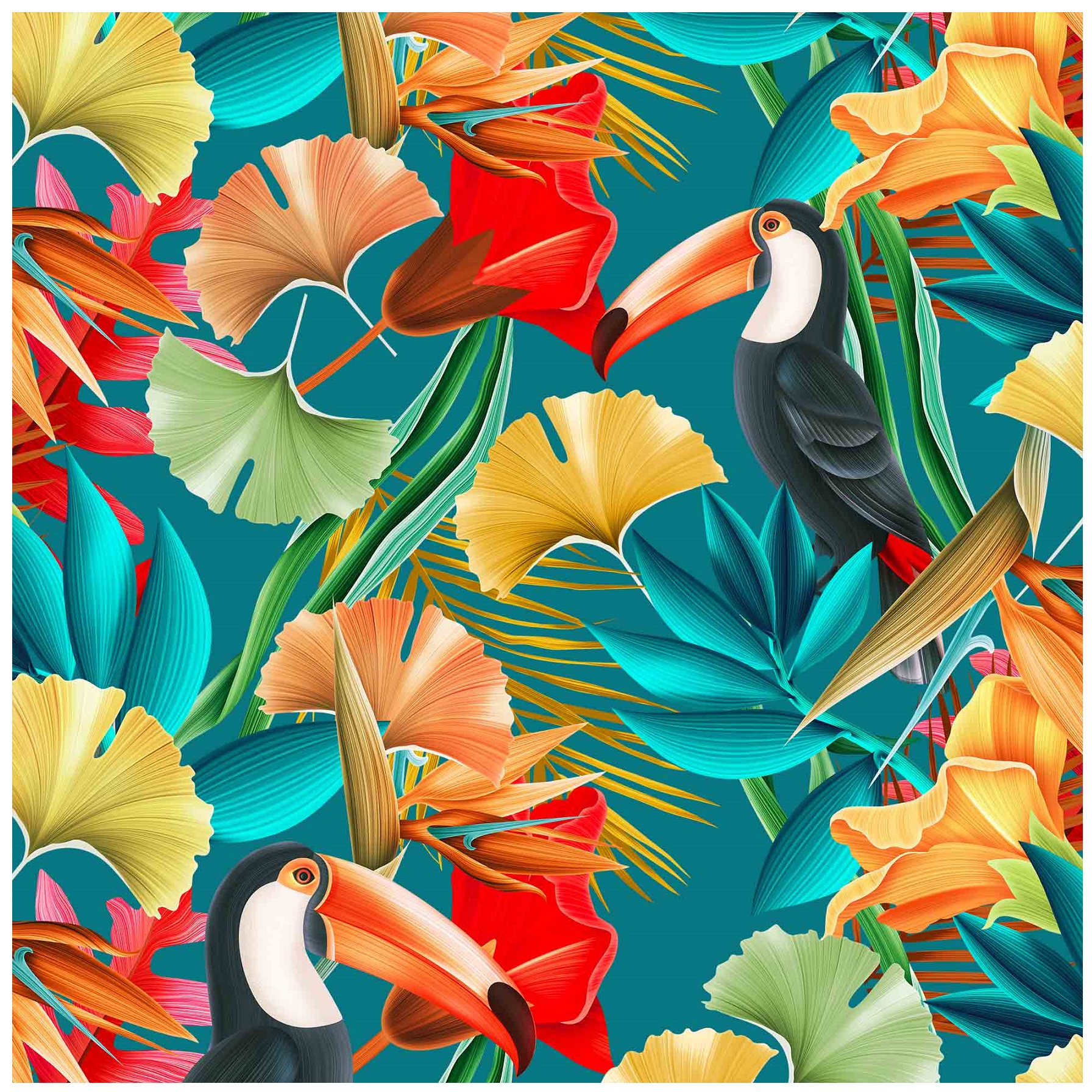 Rouleau de nappe toile ciree Toucan cocobello