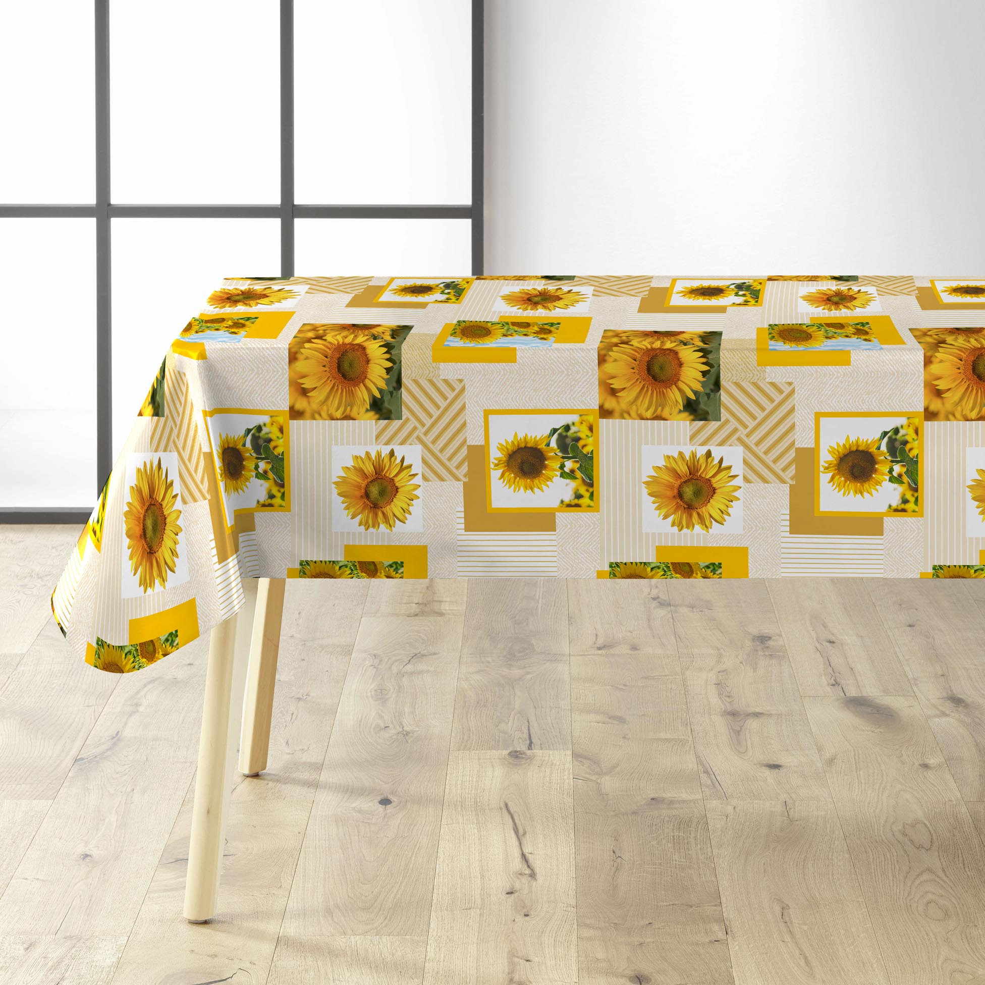 Nappe Toile cire au mtre Tournesol