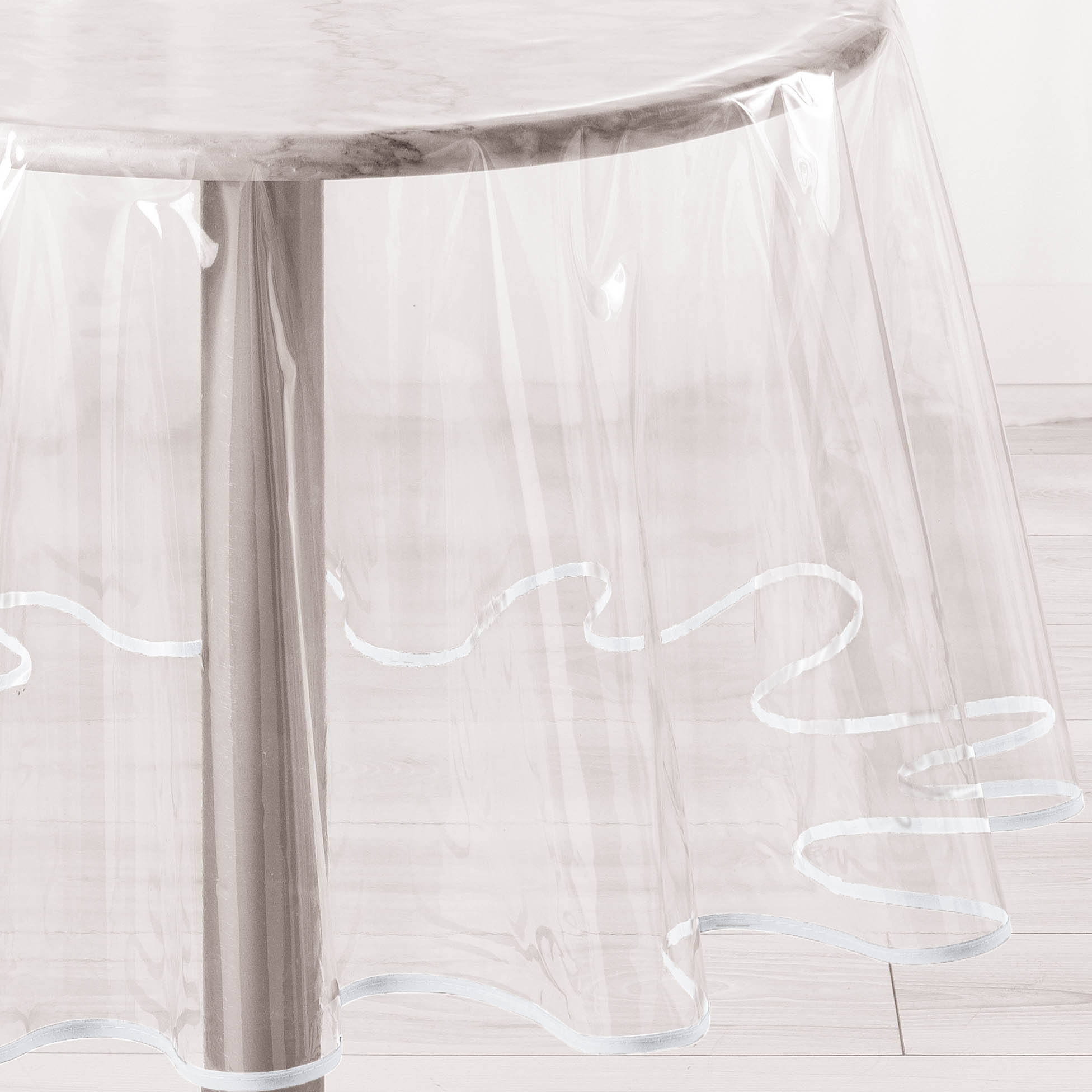 Nappe Cristal ronde transparente PVC Collection Garden