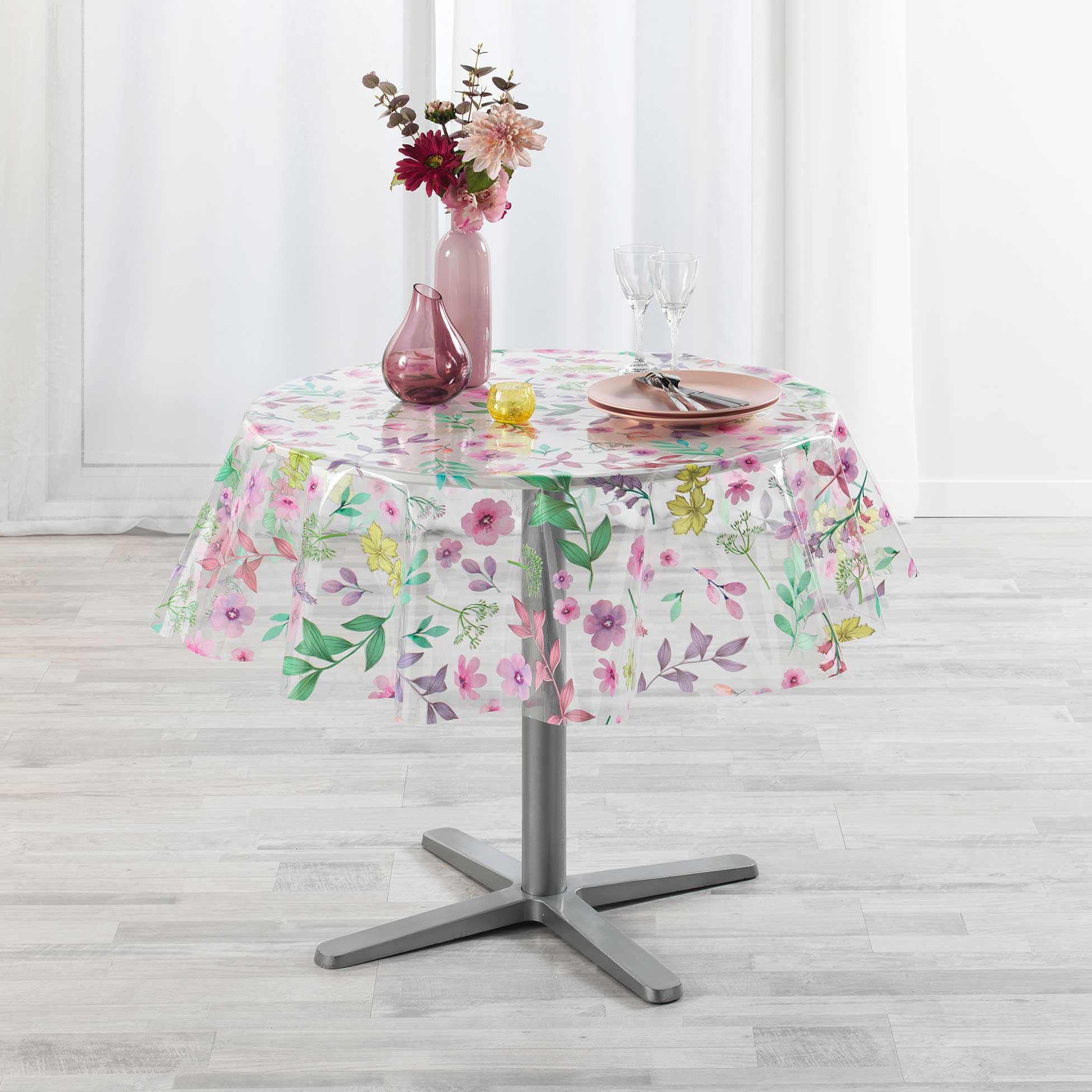 Nappe cristal 140 cm Fleurs d't