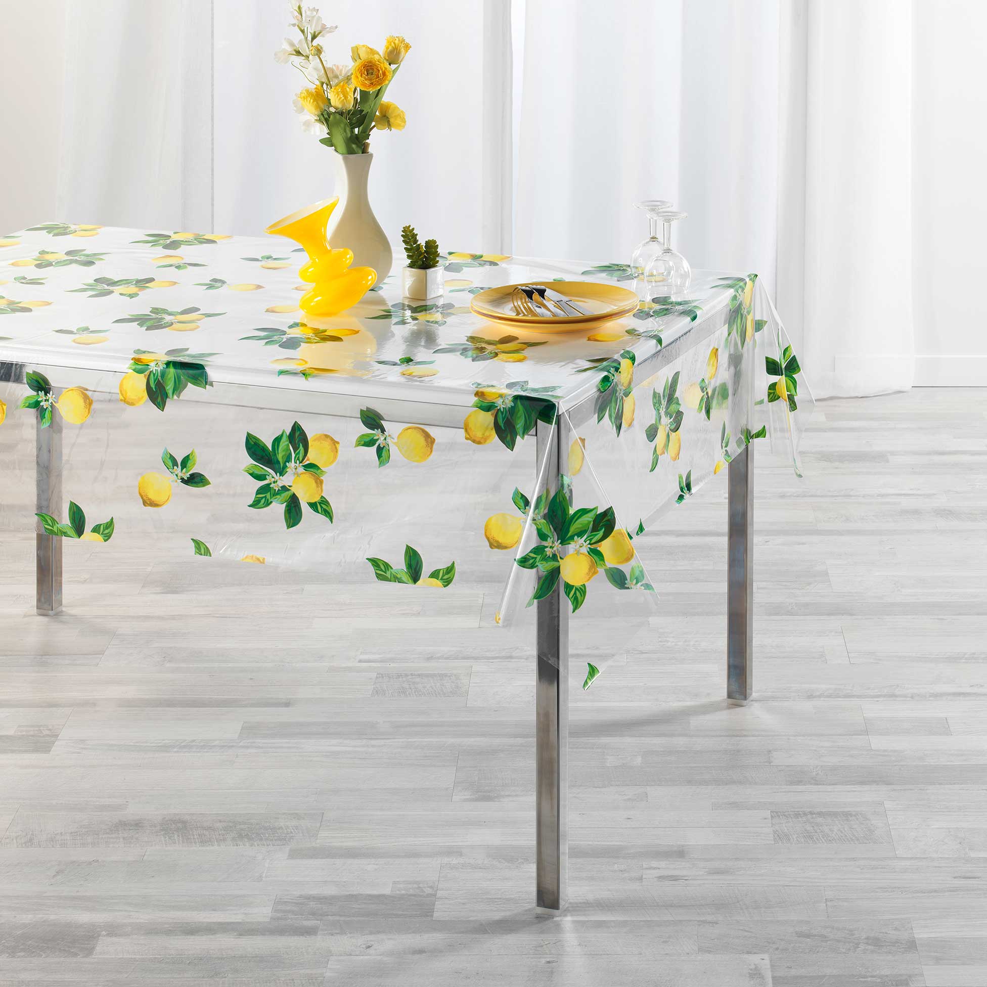 Nappe en PVC transparente Citronello