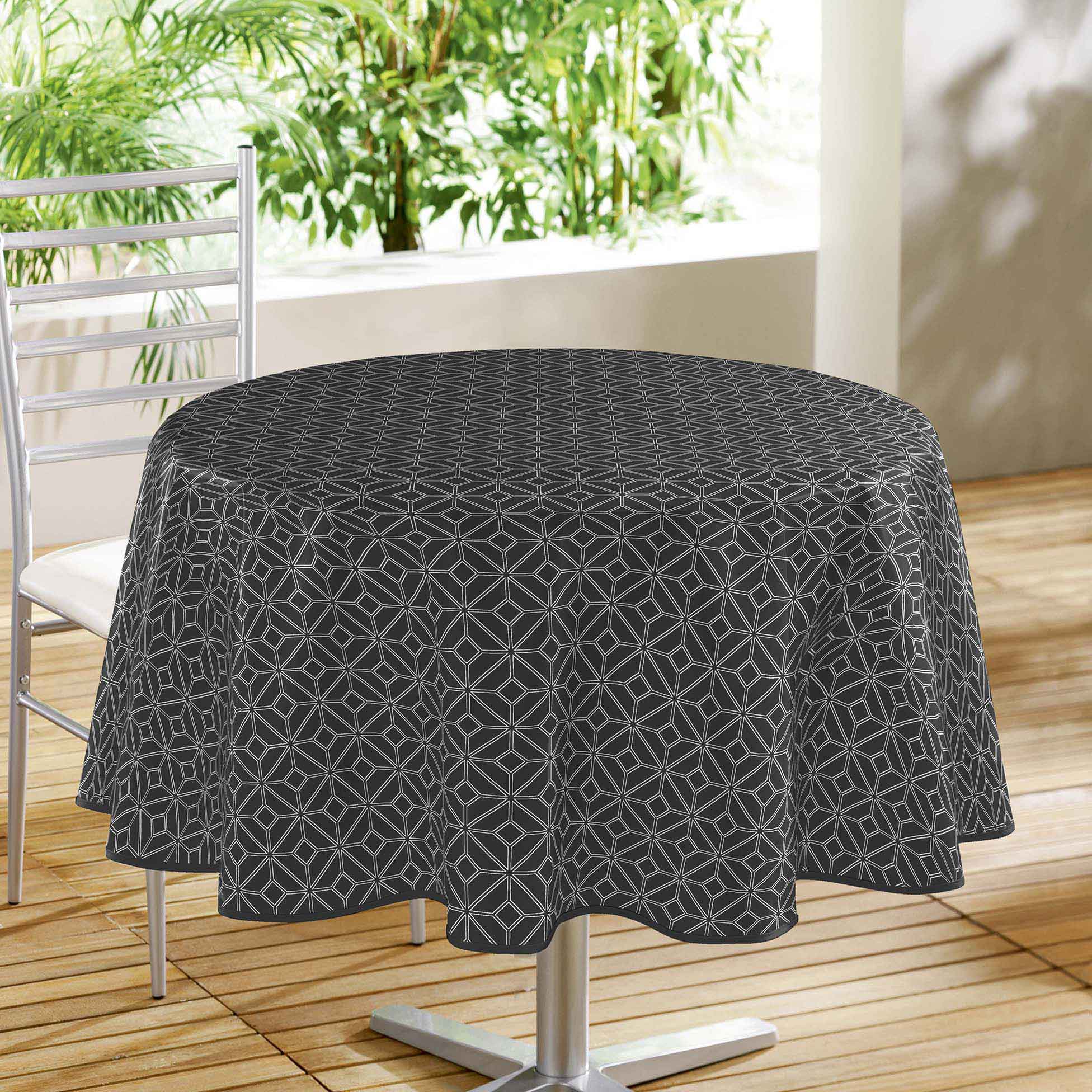 Nappe ronde Moderne noir