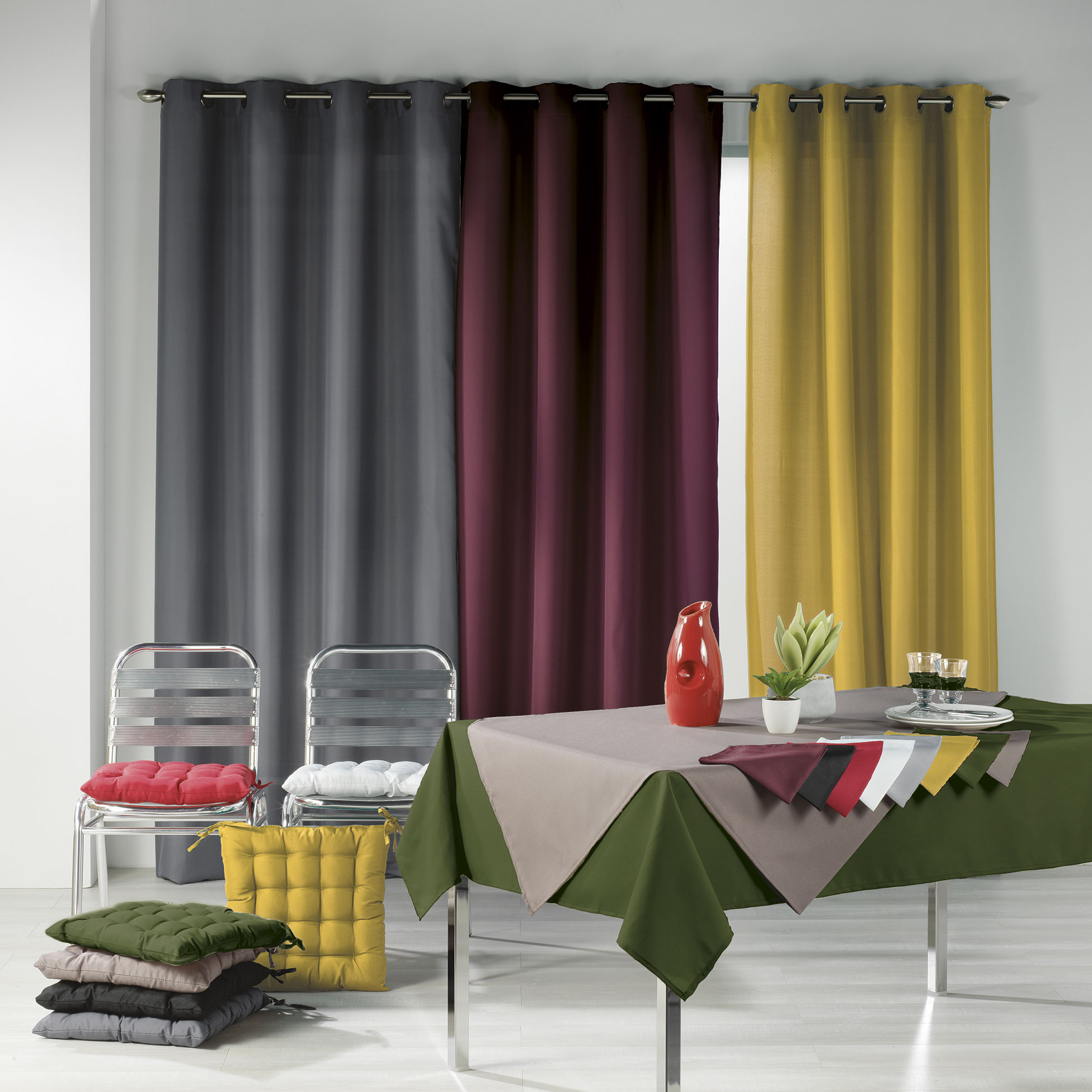 Nappe ronde Collection Essentiel top couleur