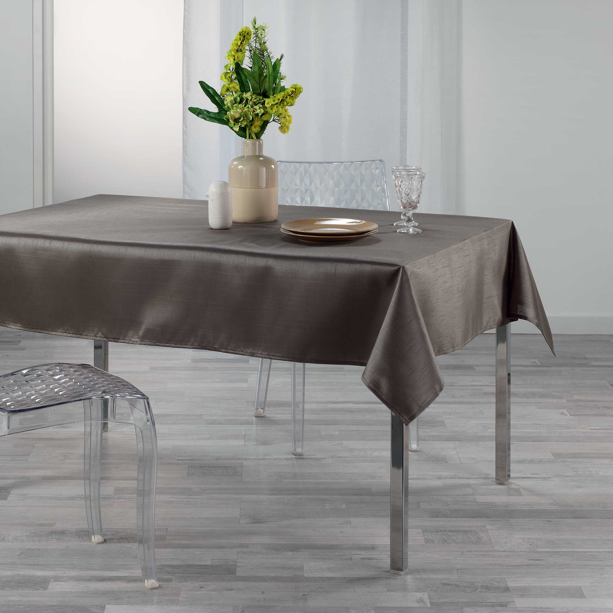 Nappe 140x240cm Shana noisette