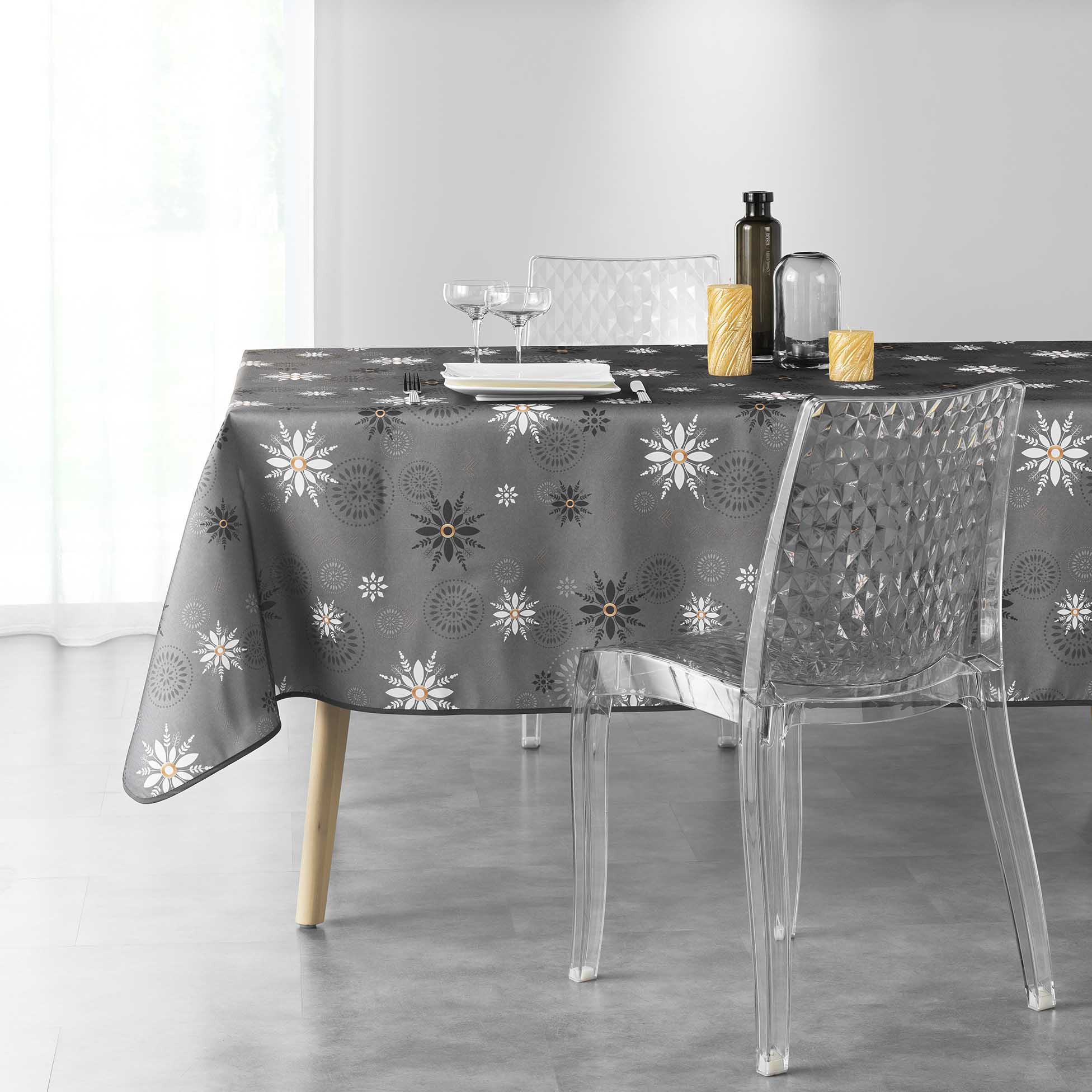 Nappe rectangle 150 x 240 cm L'enchante anthracite