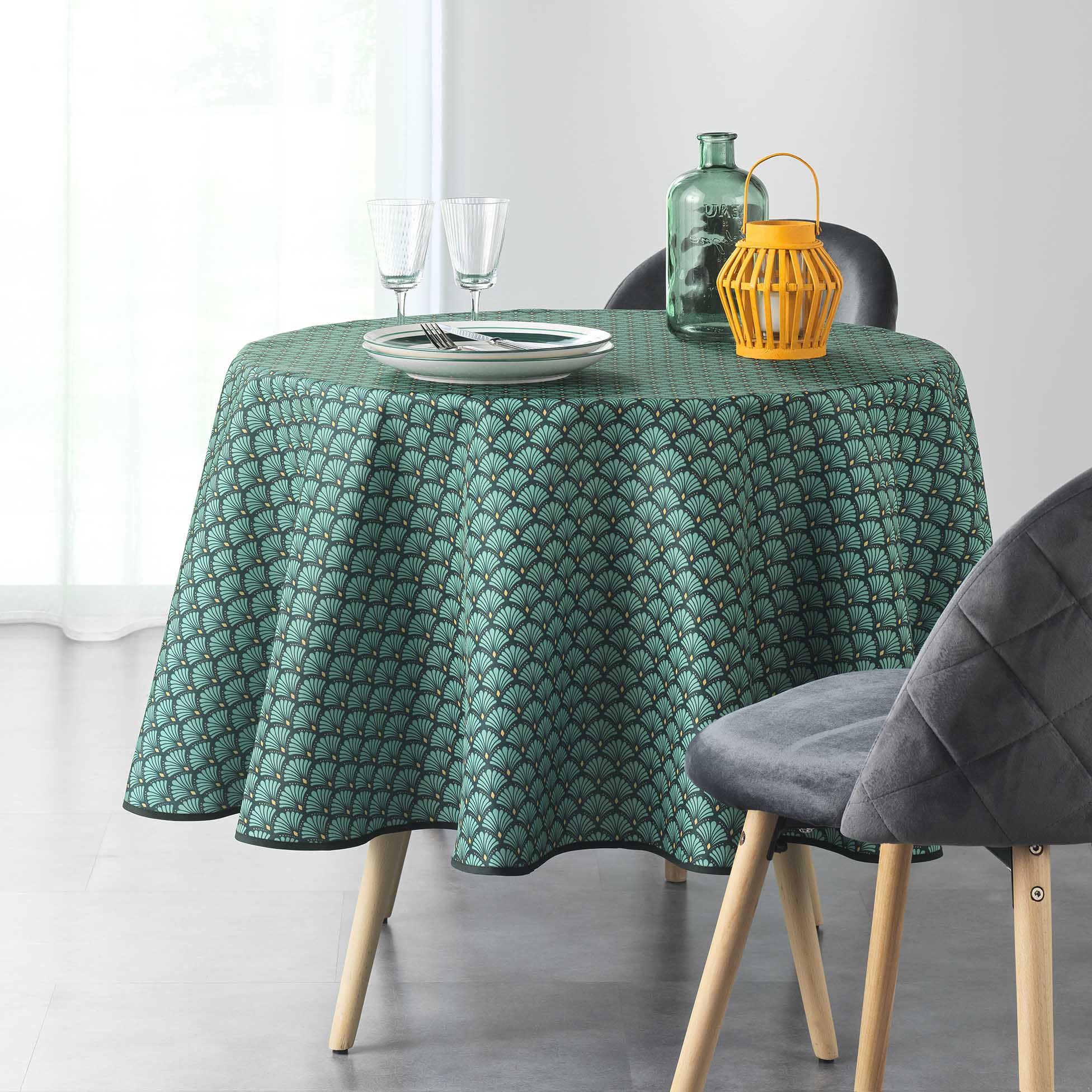 Nappe ronde 180 cm Artchic vert