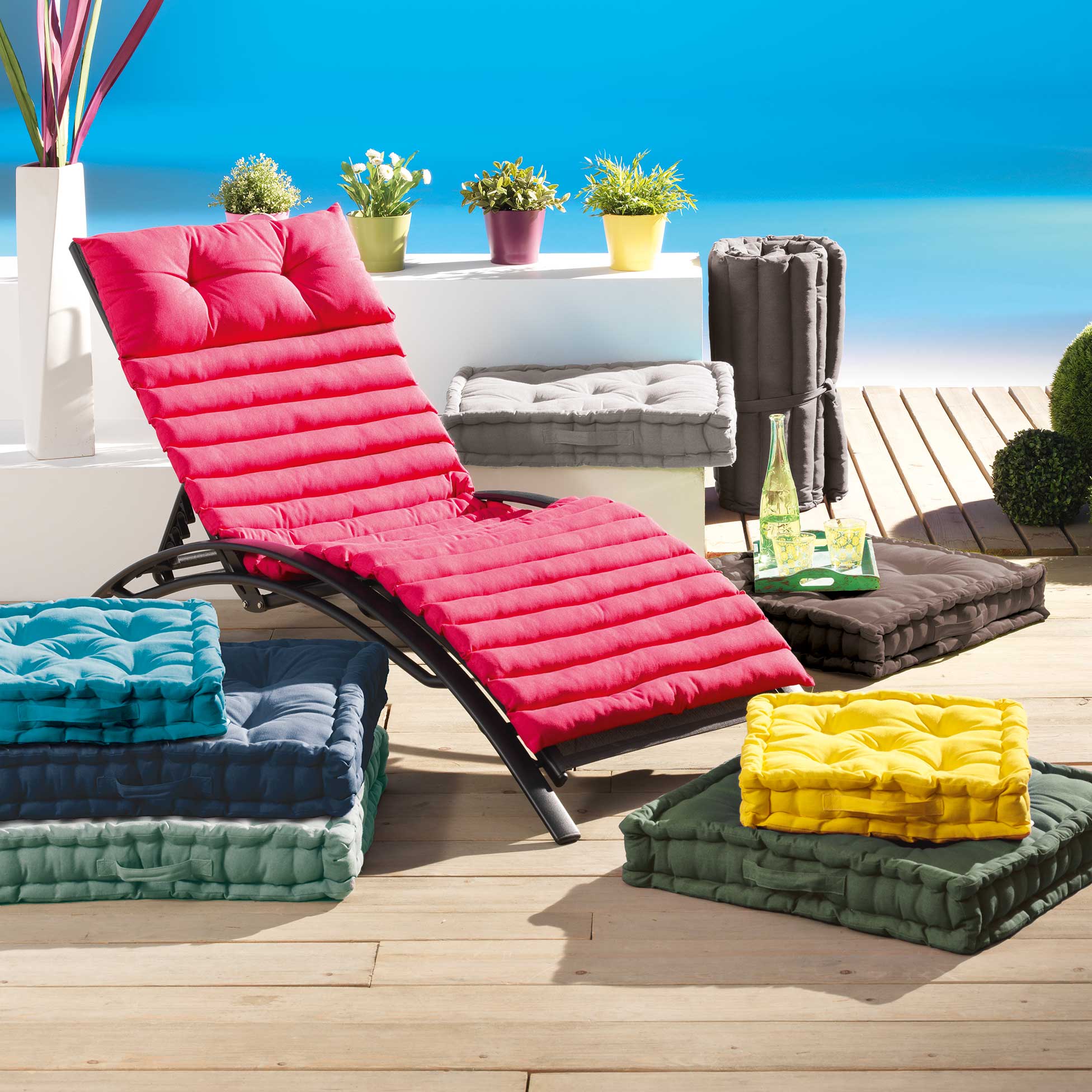 Matelas Bain de soleil Pacifique Framboise