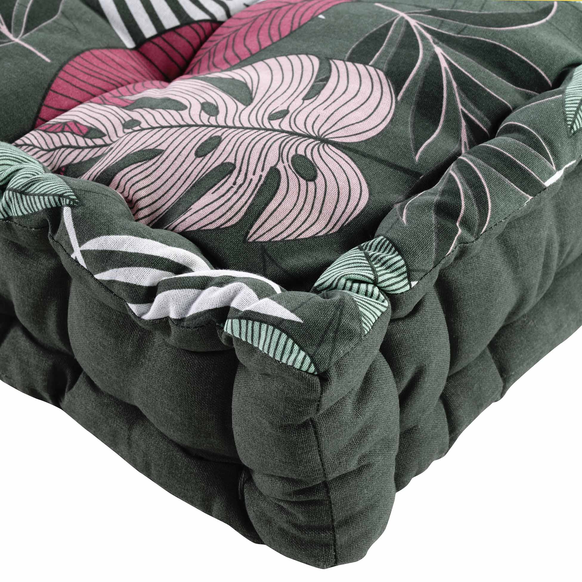 Coussin de Palette matelass Feuilles Tropicales