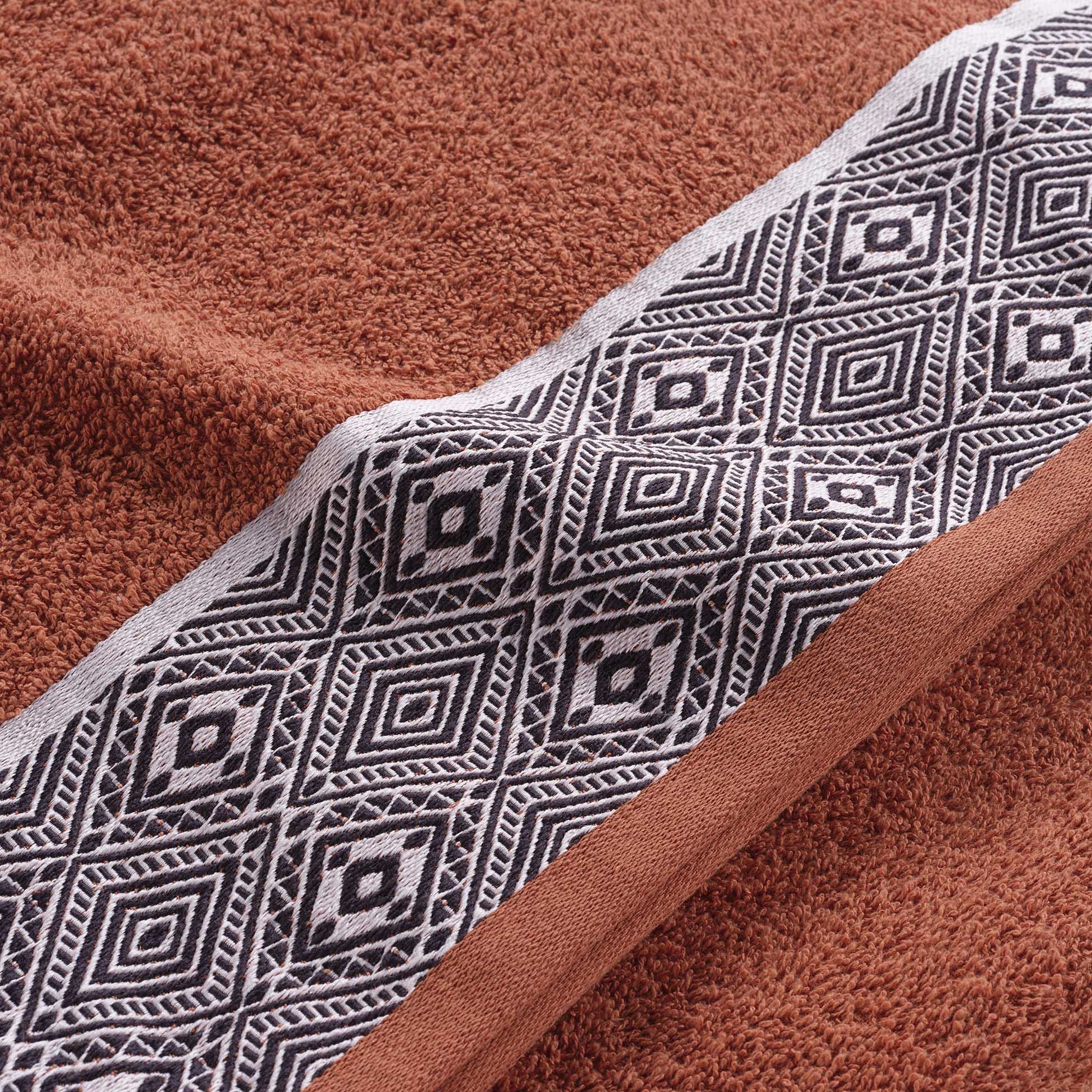 Drap de douche 70 x 130 cm ethnic Estebane Terracotta