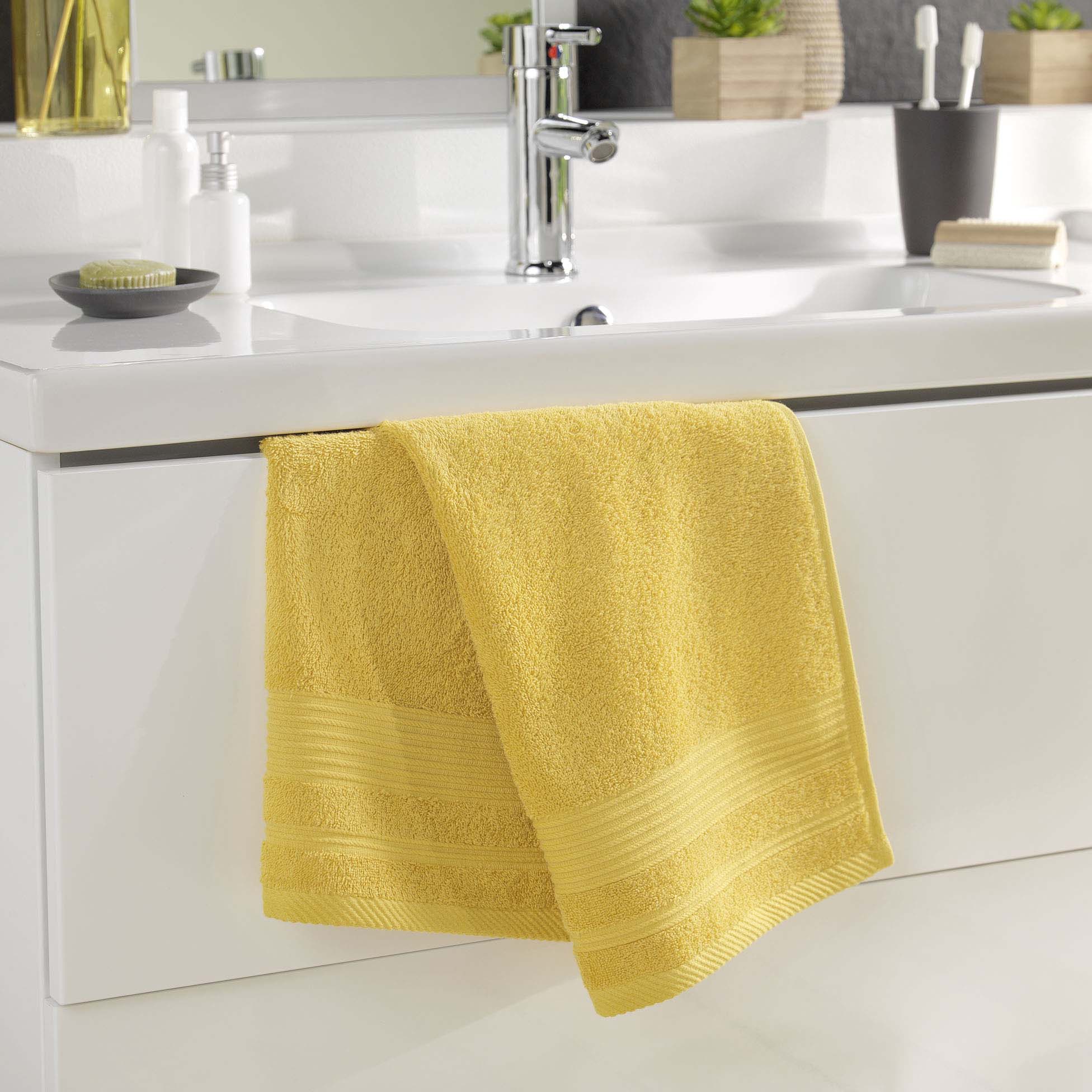 Serviette de toilette 50 x 90 cm Tendresse jaune