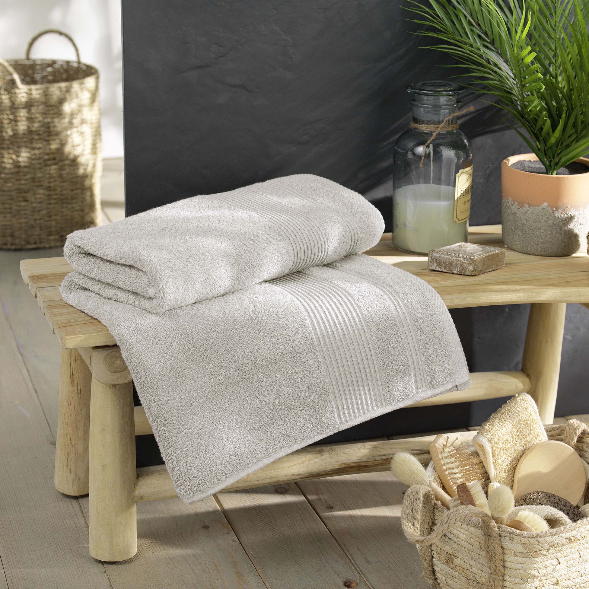 Serviette ou drap de bain 90 x 150 cm Tendresse lin