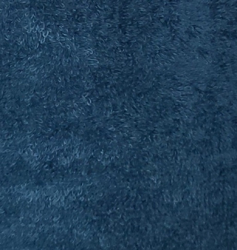 Serviette drap de plage 100 x 180 cm bouclette uni bleu
