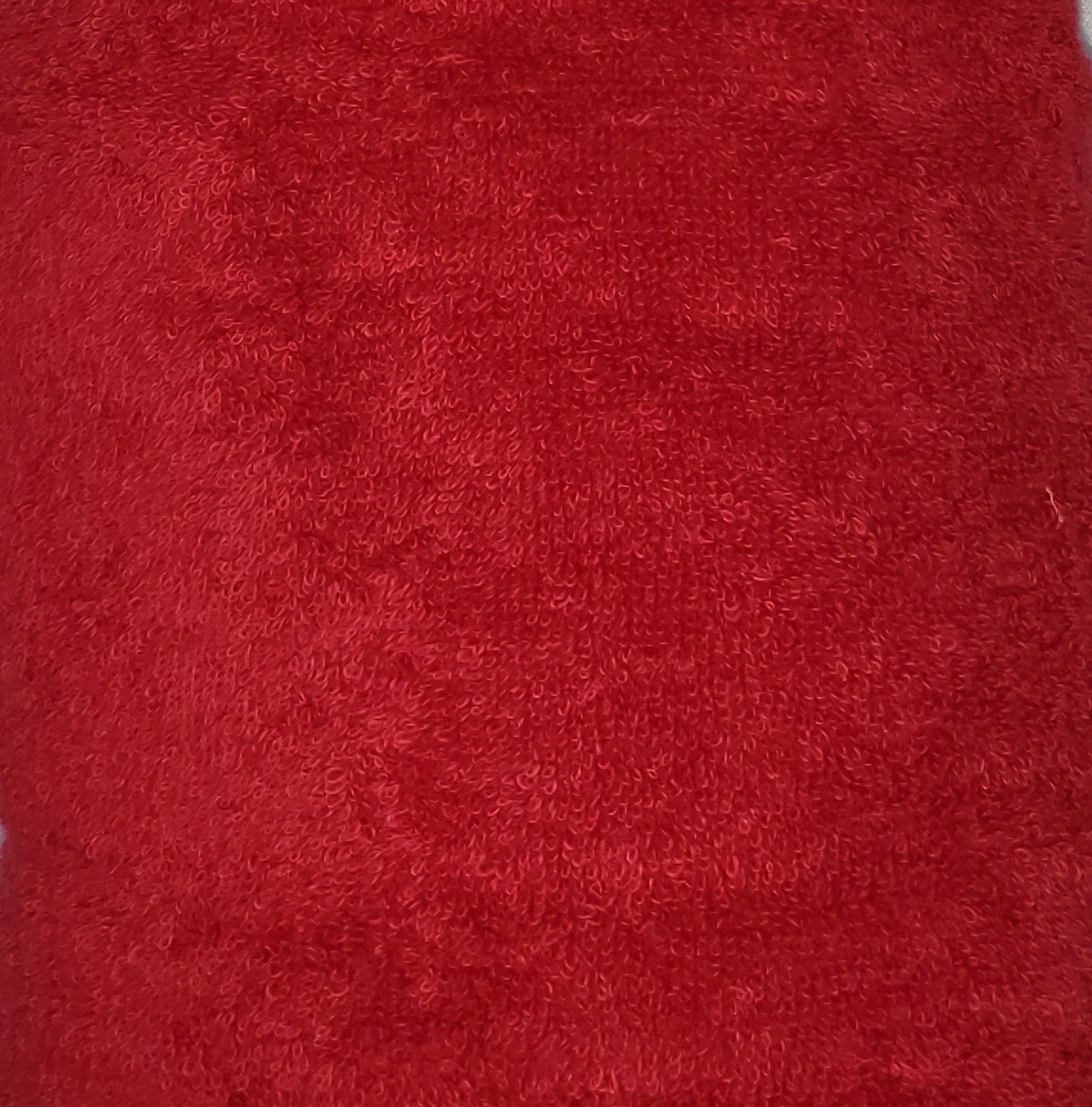Serviette drap de plage 100 x 180 cm bouclette uni rouge