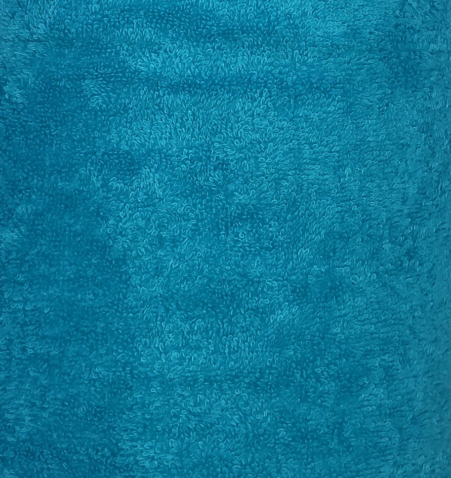 Serviette drap de plage 100 x 180 cm bouclette uni turquoise