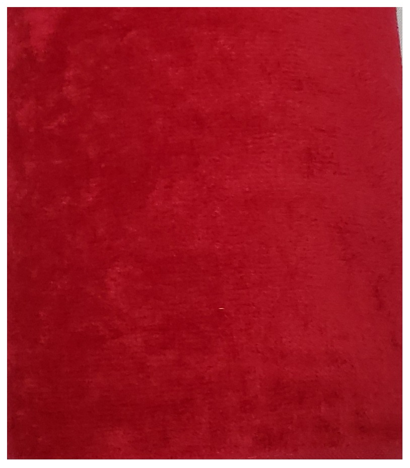 Serviette drap de plage velours 100 x 180 cm uni rouge
