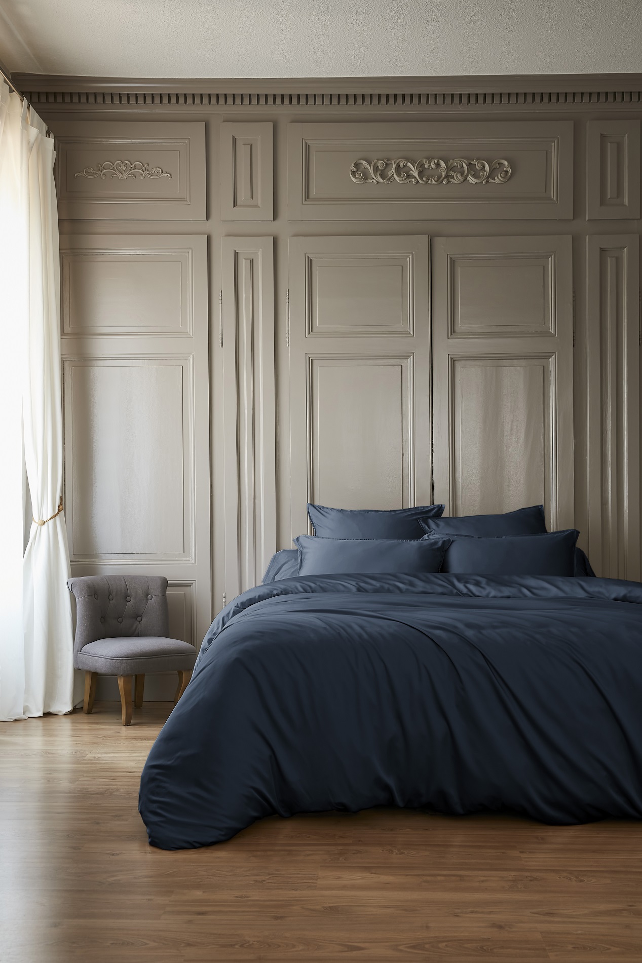 Housse de couette 240 x 260 cm Salome bleu nuit