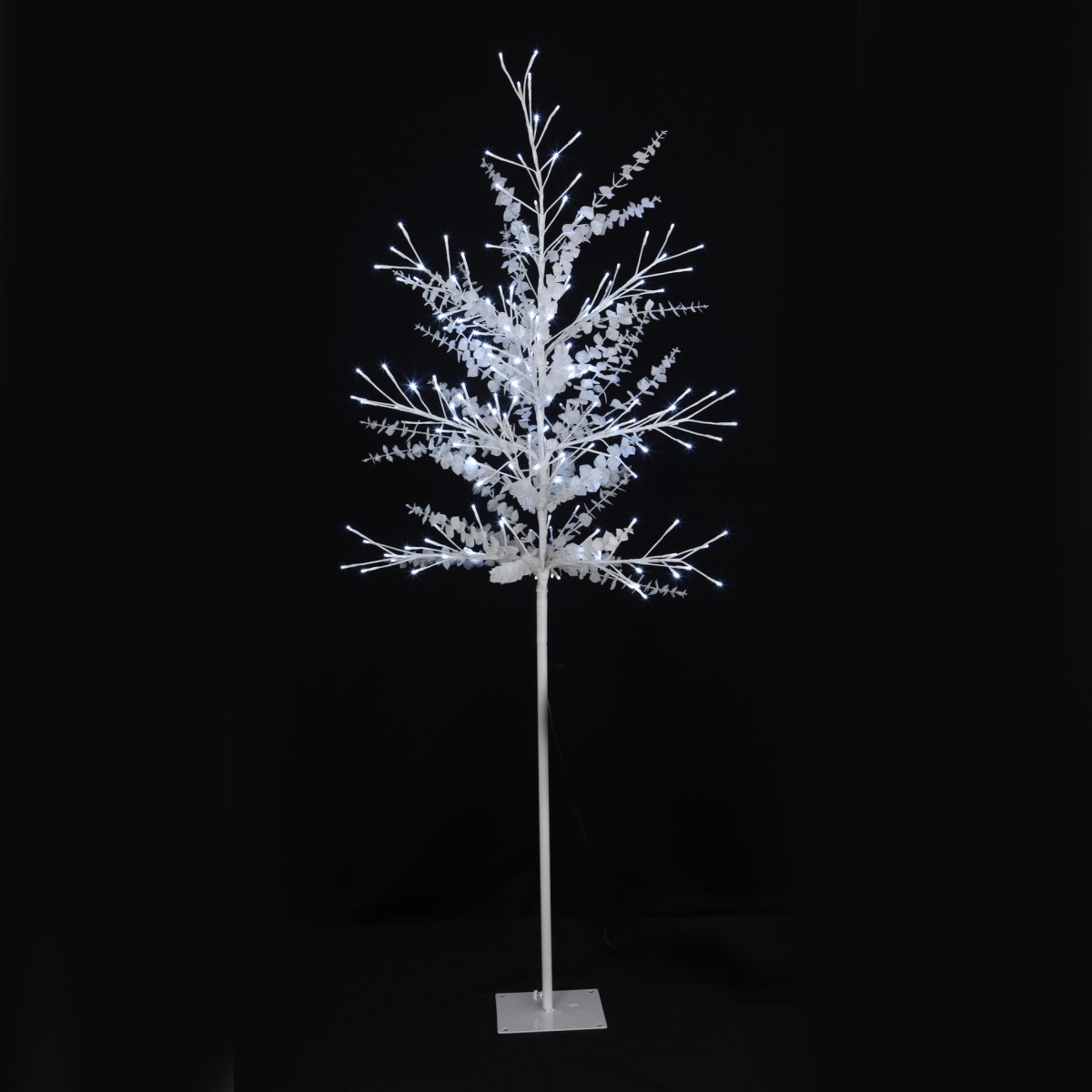 Arbre lumineux scintillant avec feuilles 180 cm