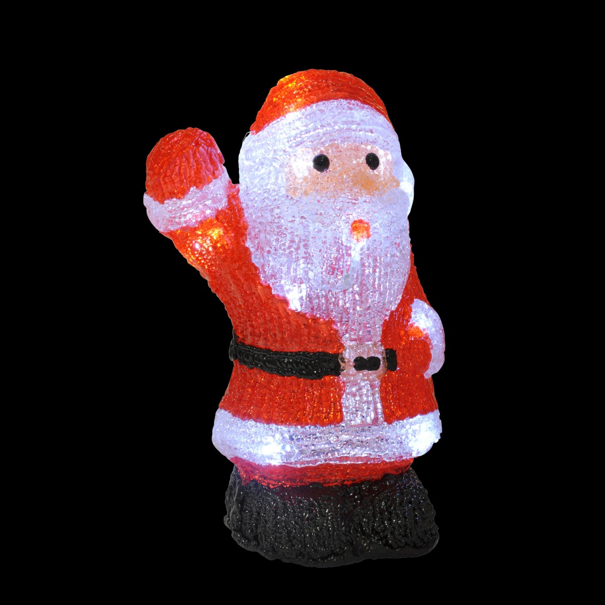 Petit Pere noel saluant lumineux a LED