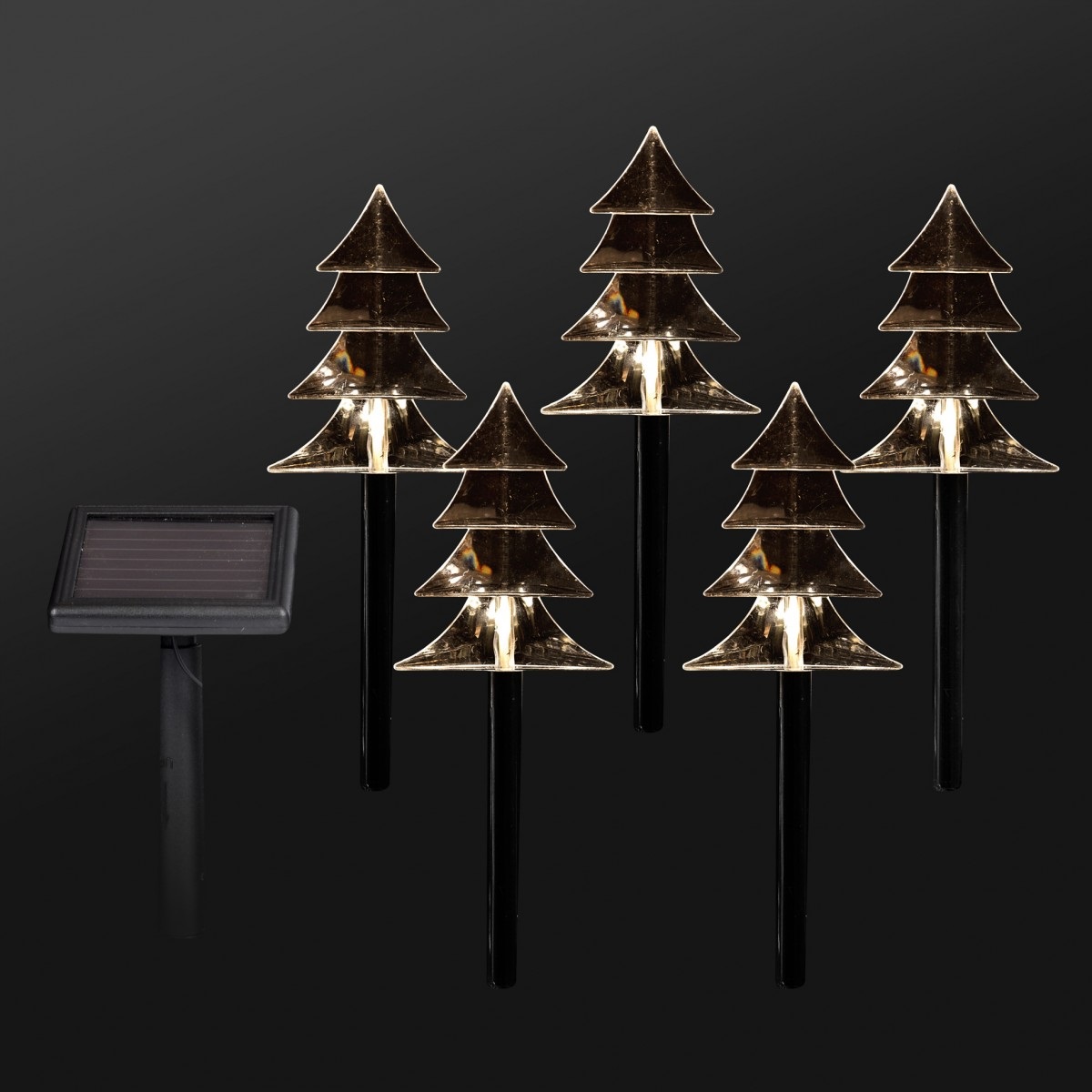 5 Sapins solaire 5 LED