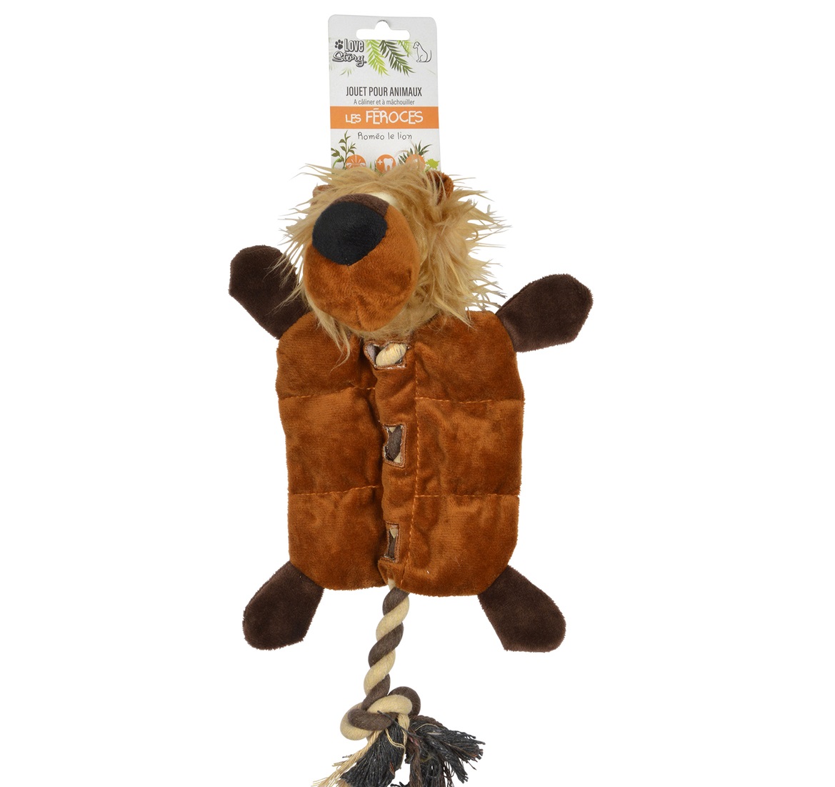 Jouet en peluche Lion pour chien