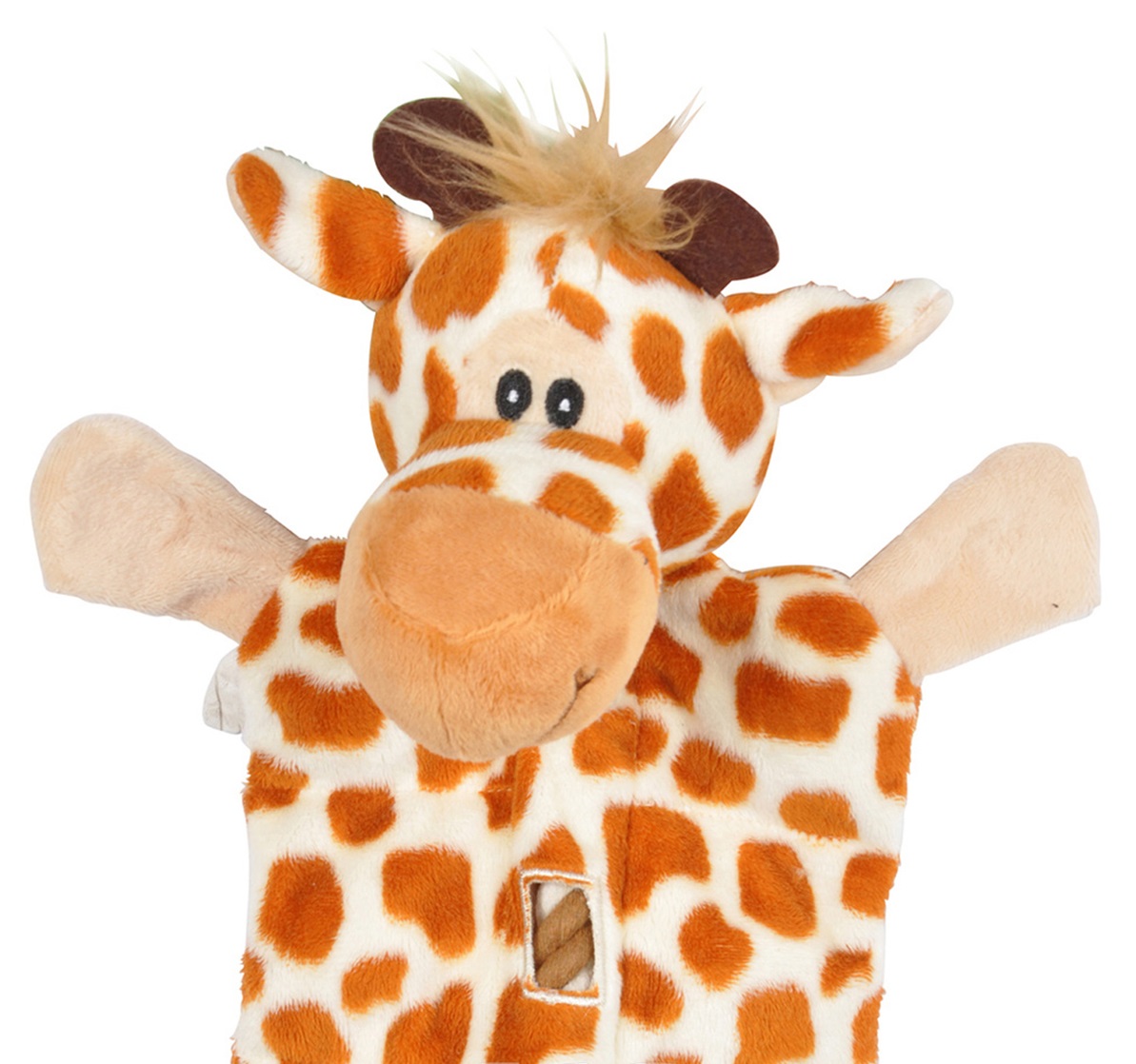 Jouet peluche Girafe et corde pour chien