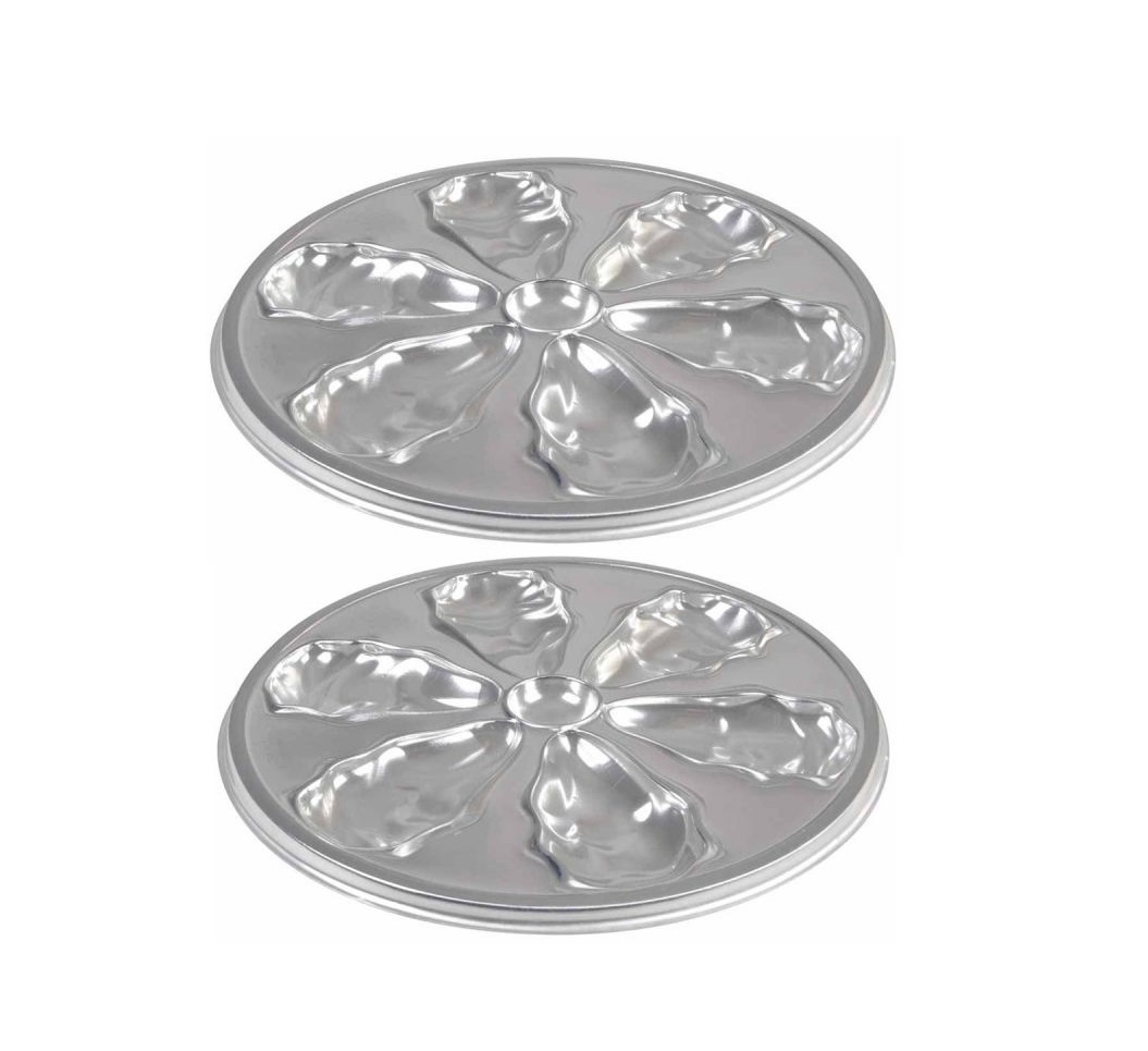 Set de 2 plateaux a huitres argent