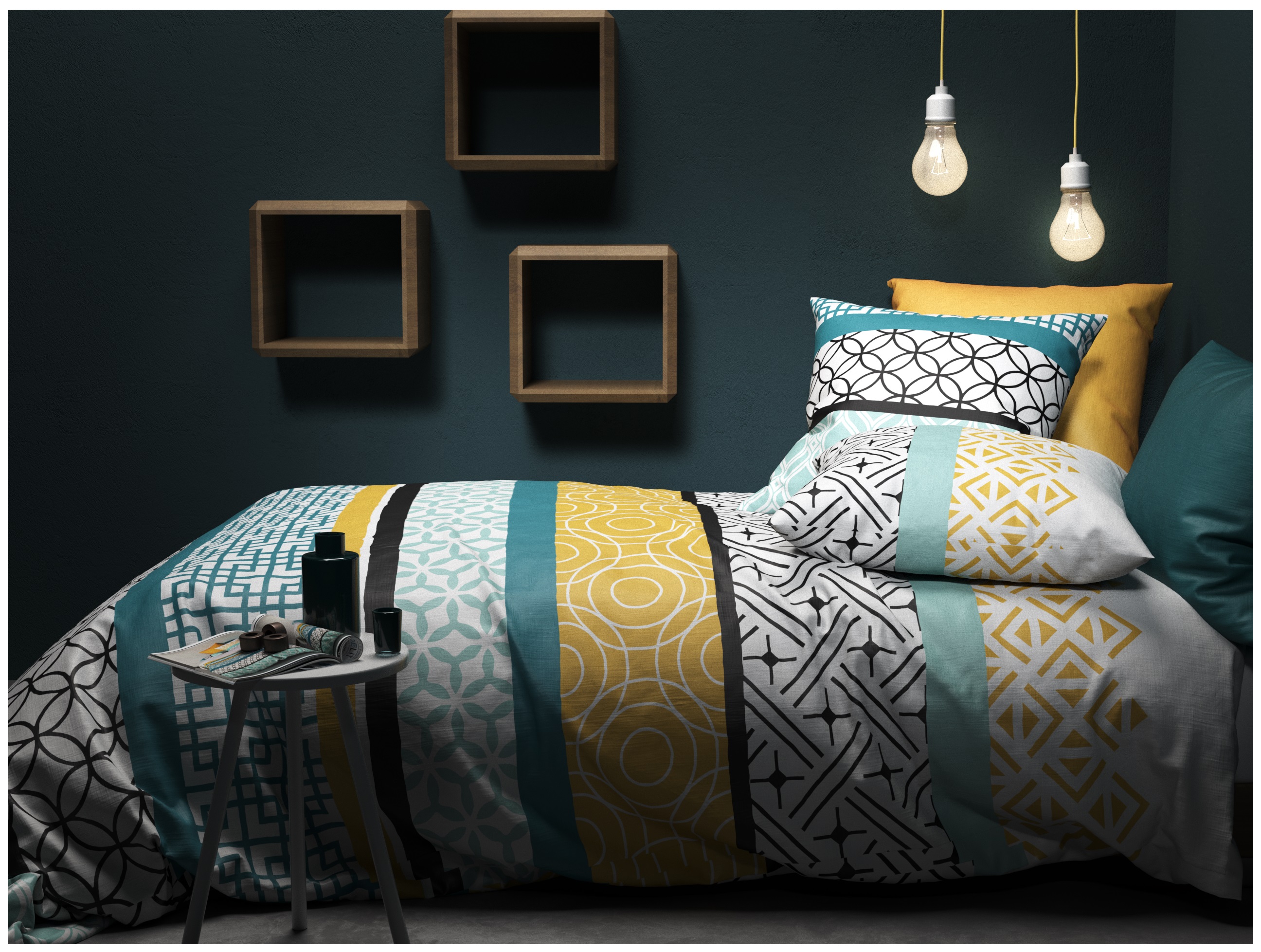 Housse de couette + 2 taies Citedore