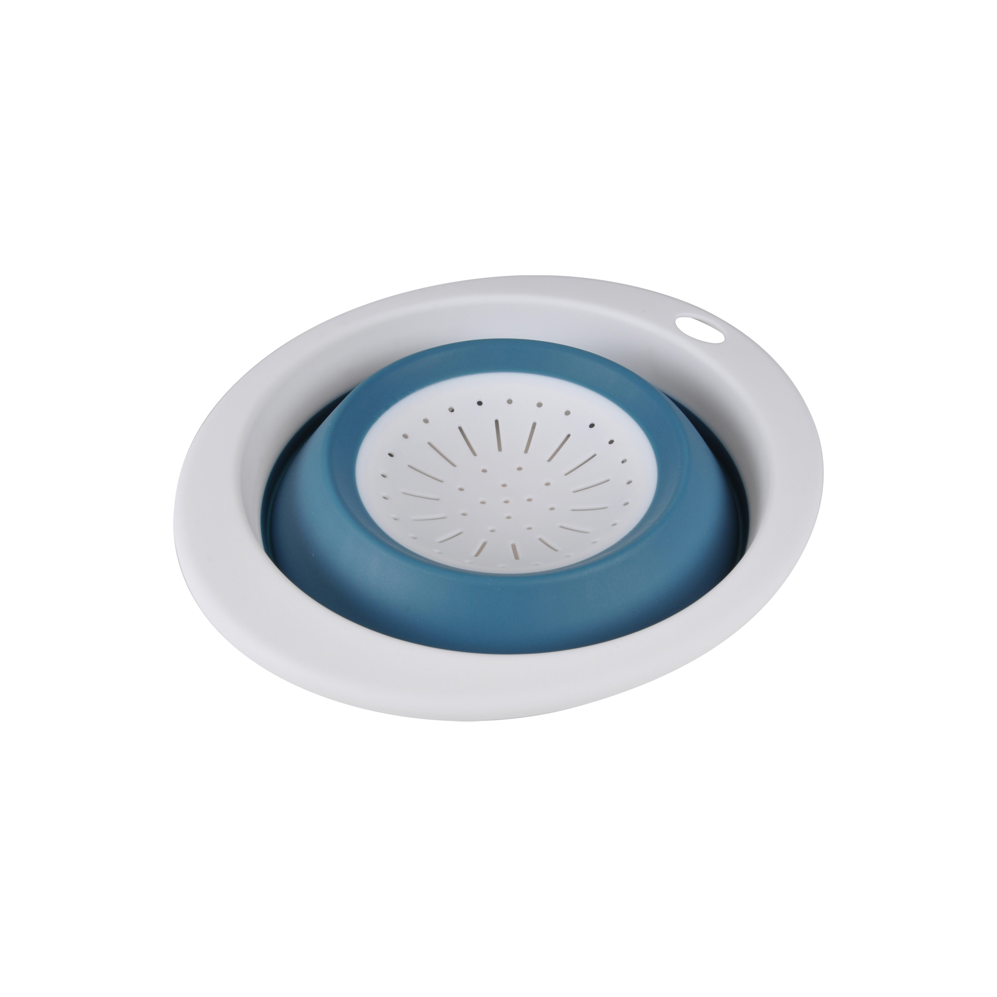 Passoire retractable bleu paon