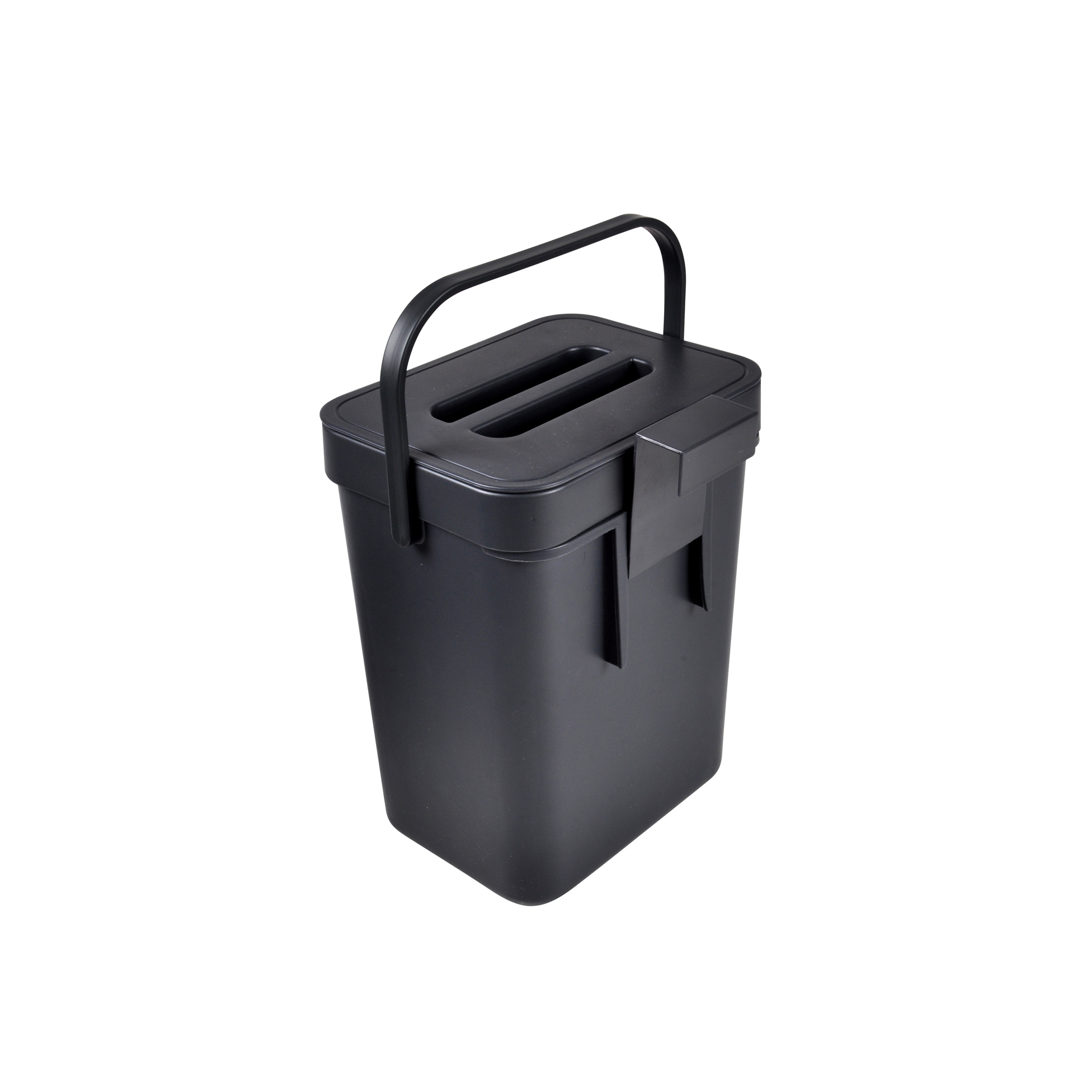 Poubelle compost de cuisine 3L accrochable 16 x 12 x 20 cm anthracite