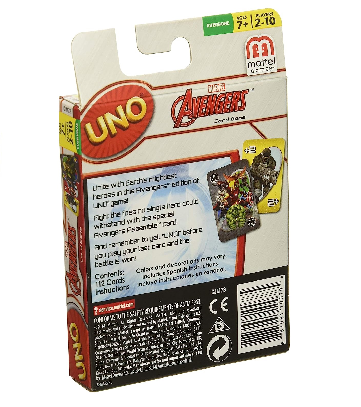 Marvel Avengers jeu de cartes UNO *ANGLAIS*