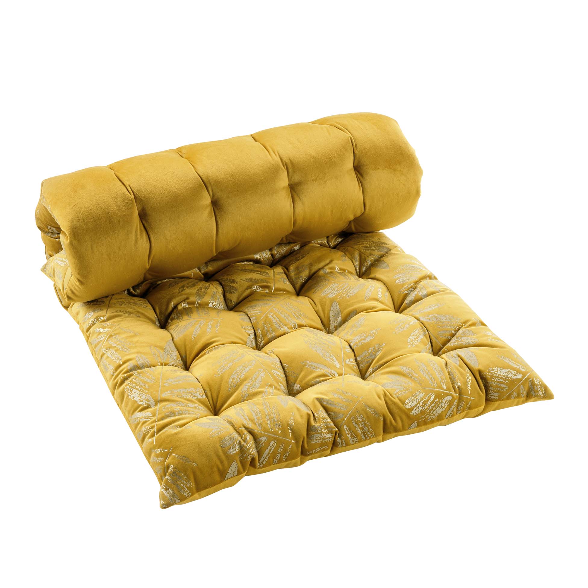 Coussin de sol ou Matelas de sol Adelor exotique jaune