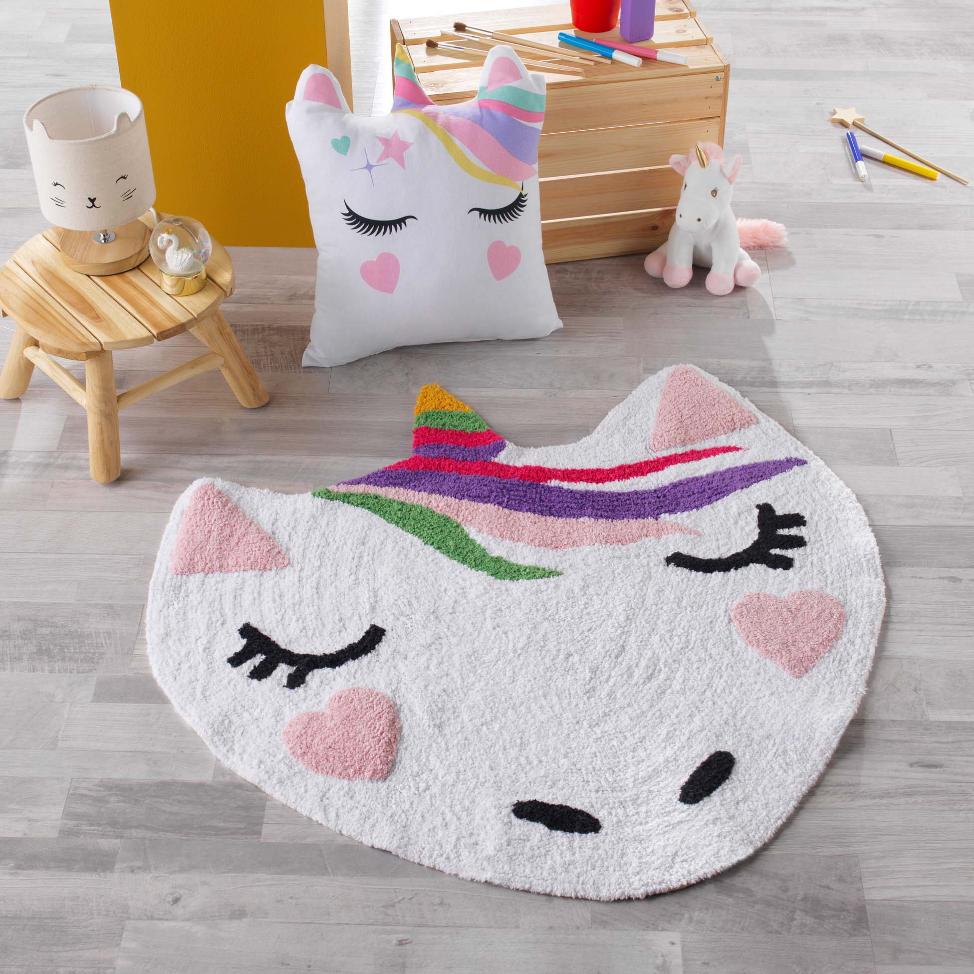 Tapis rond Zoelia la licorne