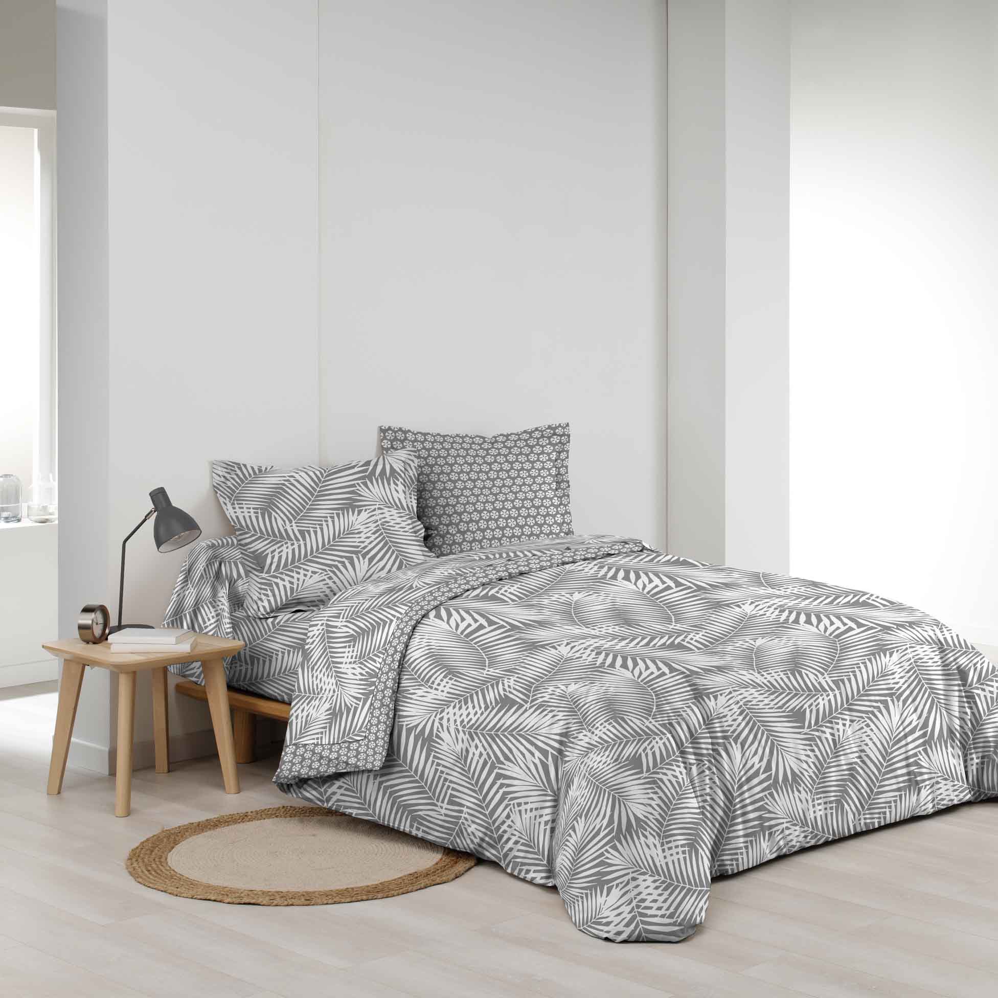 Housse de couette 220 x 240 cm Botania gris