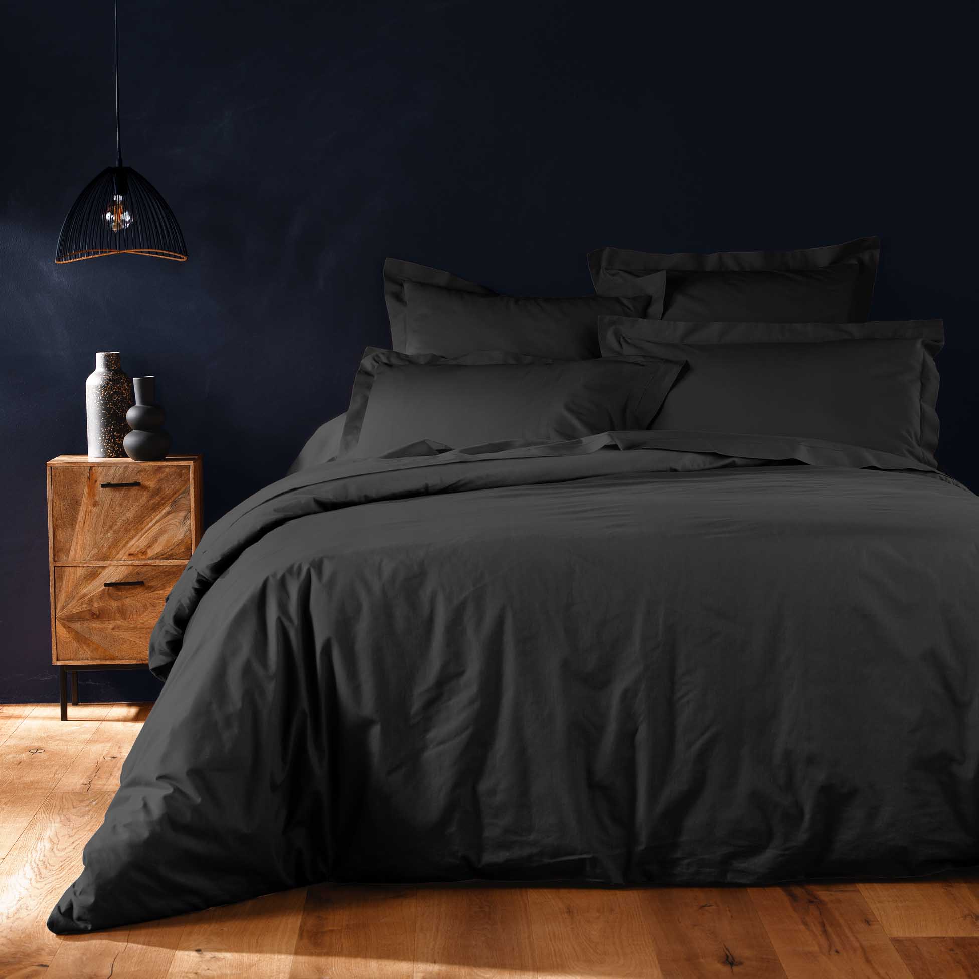 Housse de couette 240 x 260 cm Emotion noir