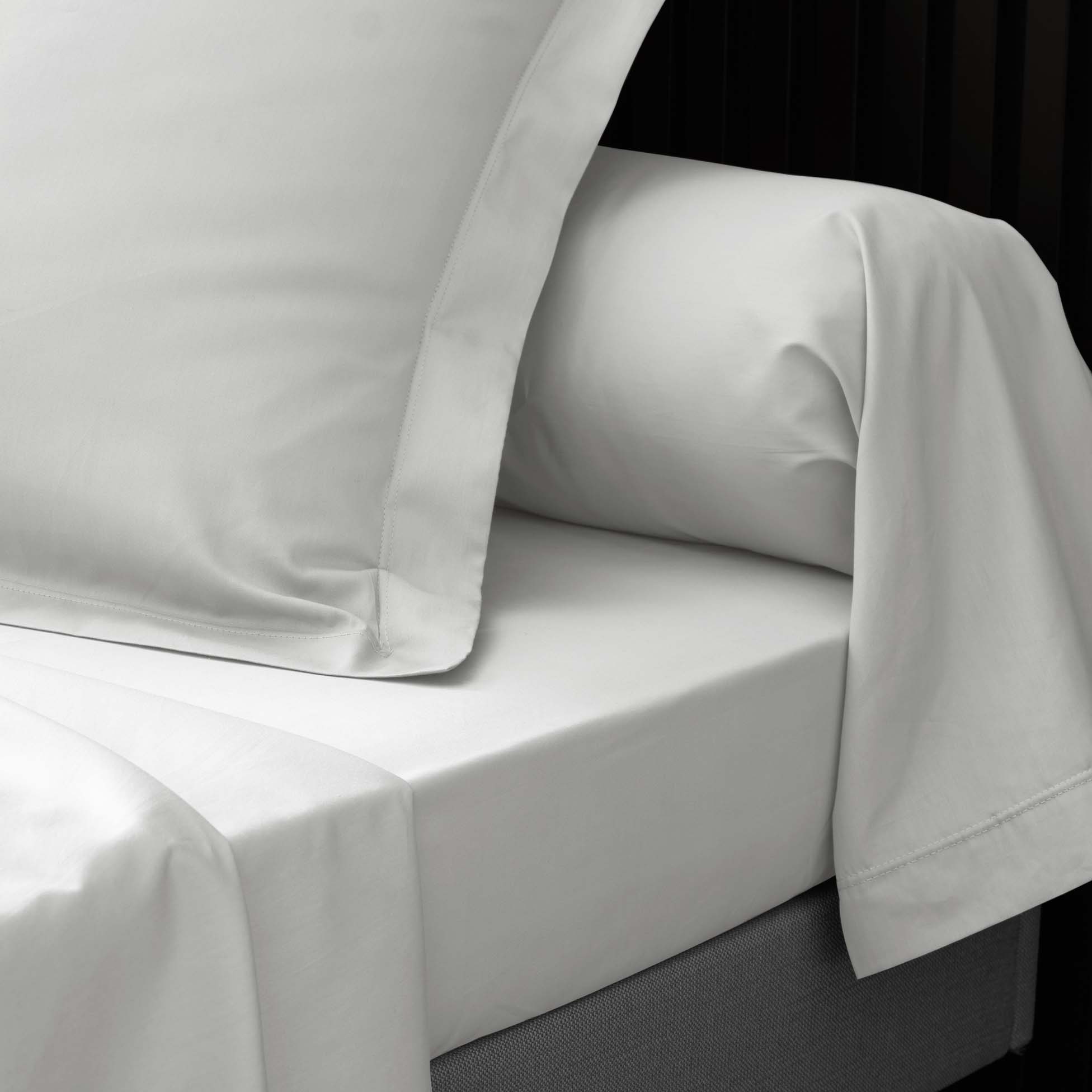 Taie de traversin 85 x 185 cm Percale de coton blanc