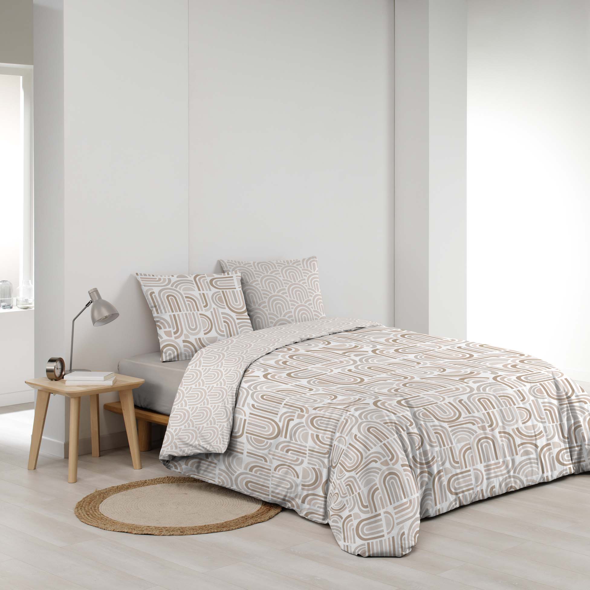Housse couette + taies Microfibre Pandore