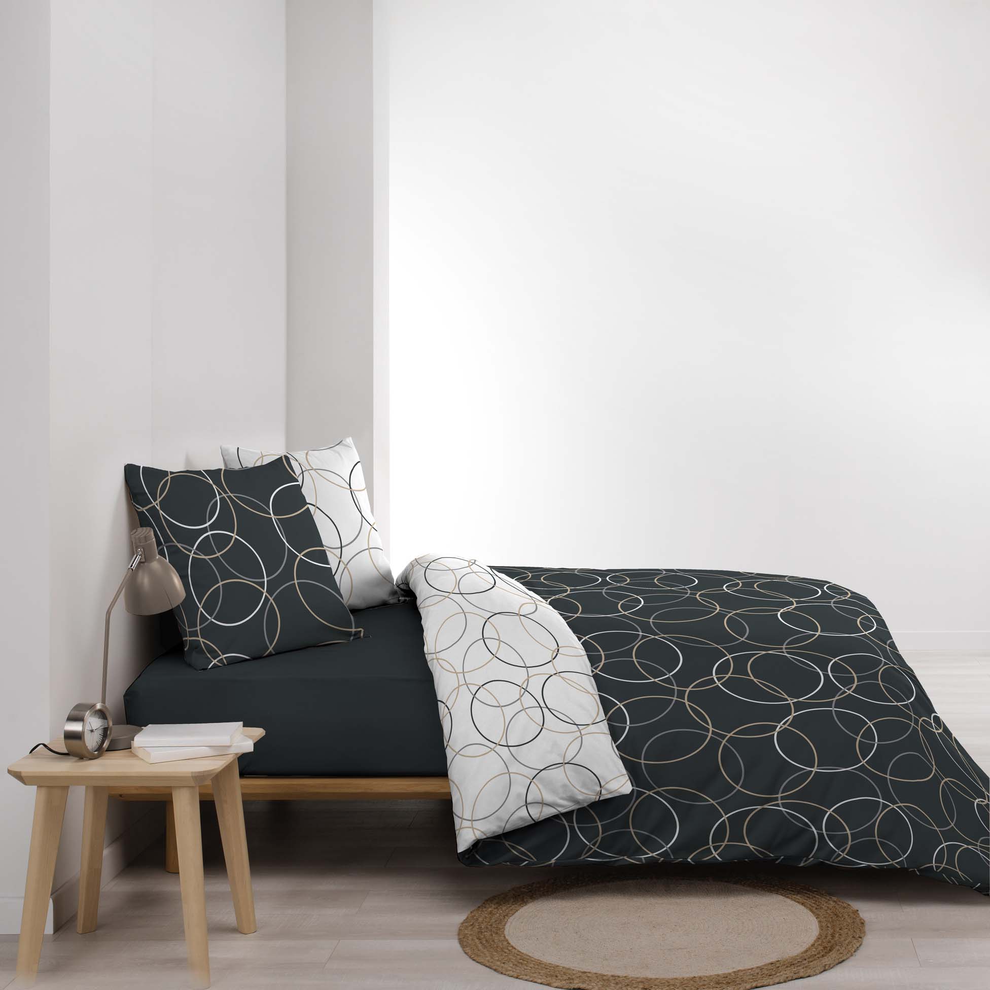 Housse couette + taies 220 x 240 cm Felix geometrique