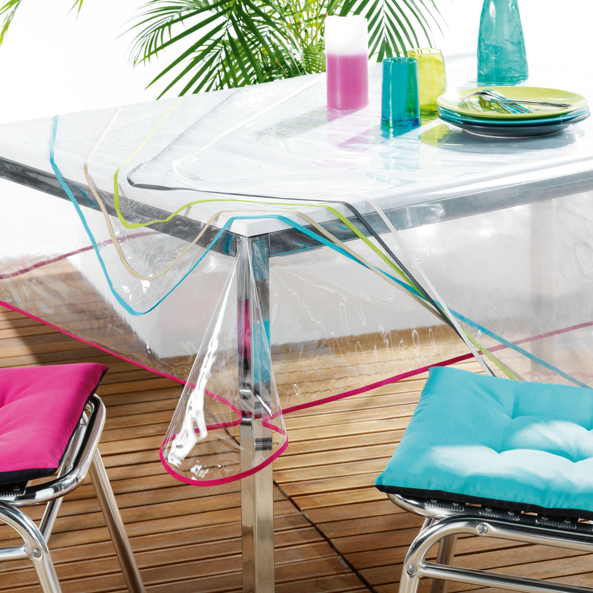 Nappe cristal transparente PVC Collection Garden