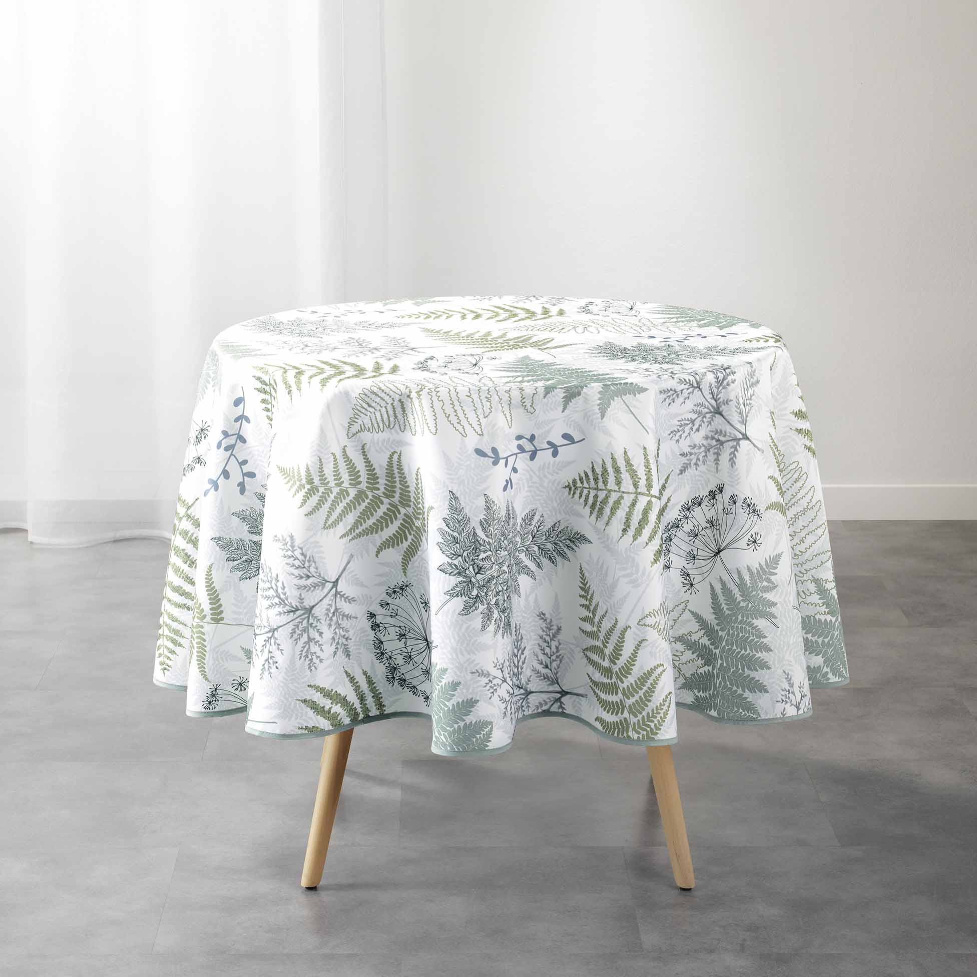 Nappe ronde 180 cm Feuille de melisandre