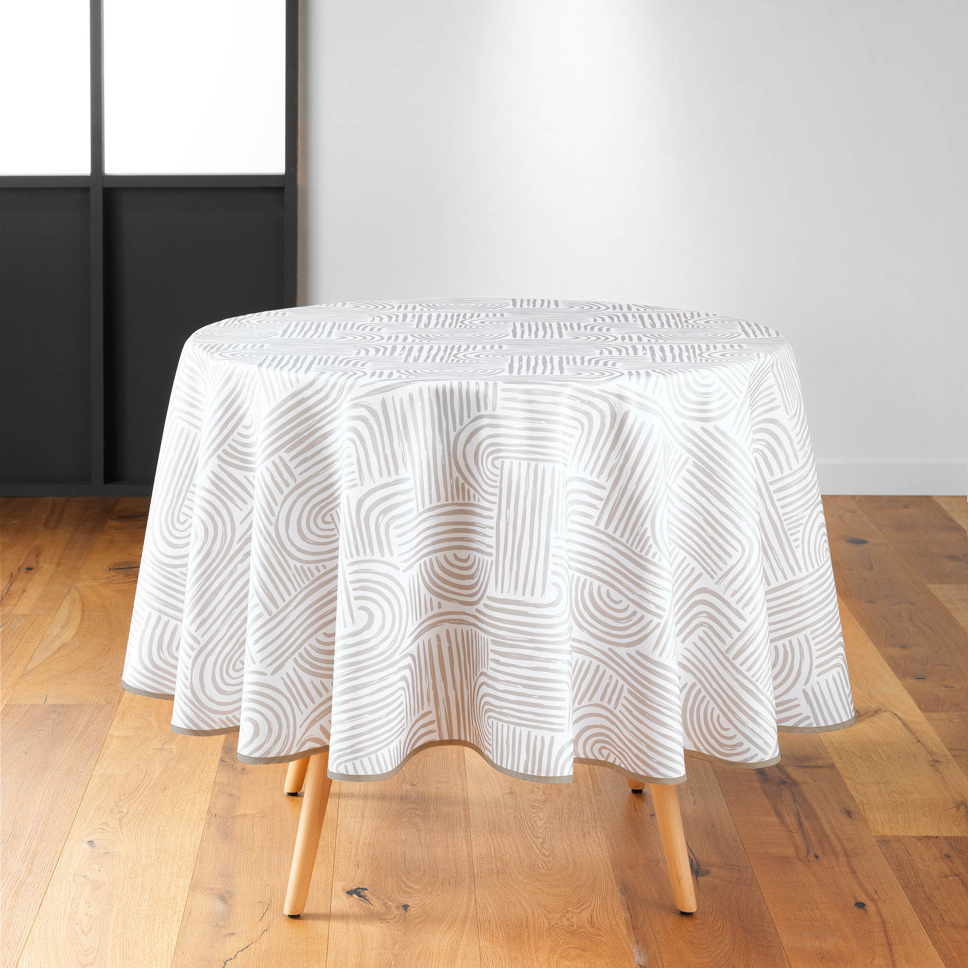 Nappe ronde 180 cm Pandorre beige