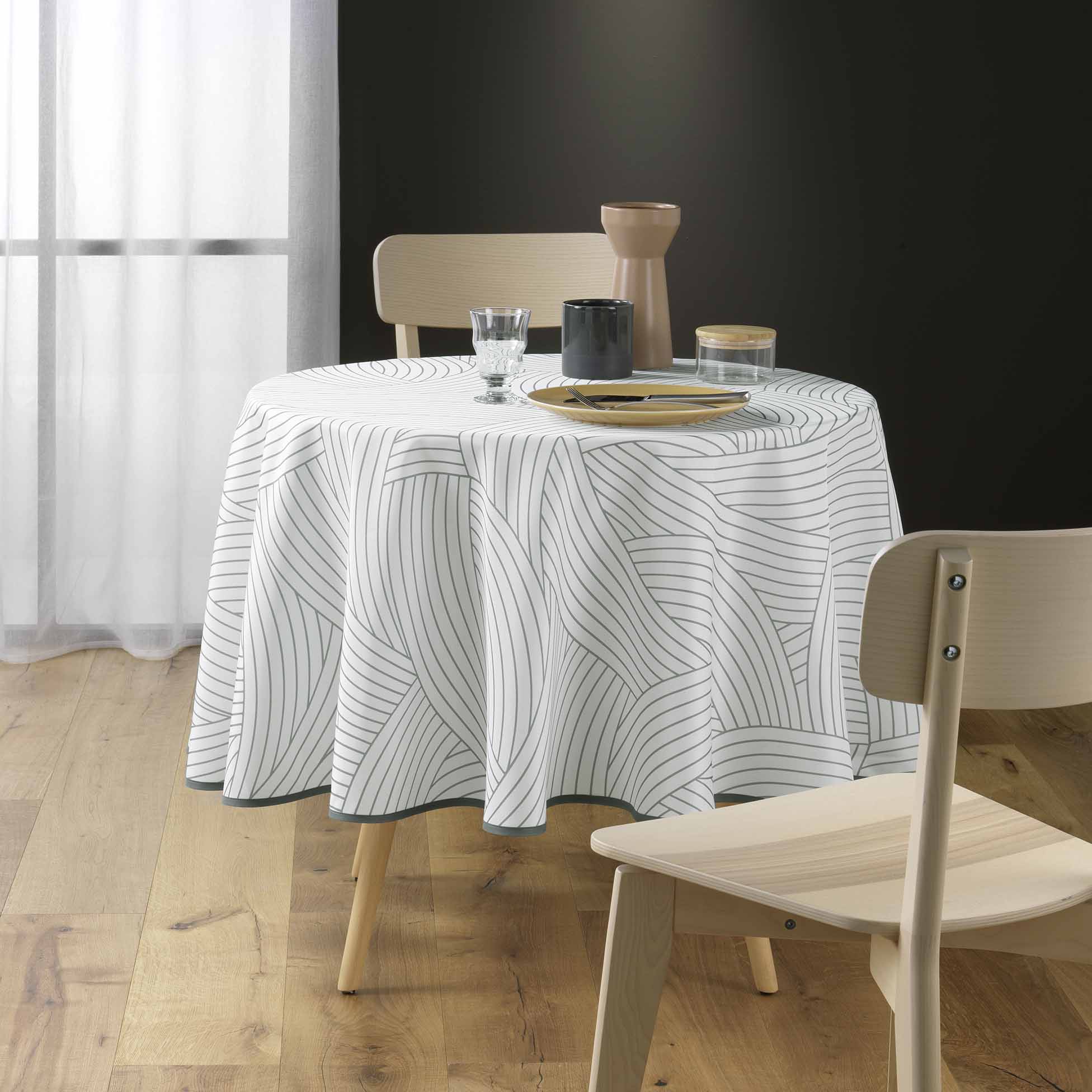 Nappe ronde 180 cm Linae