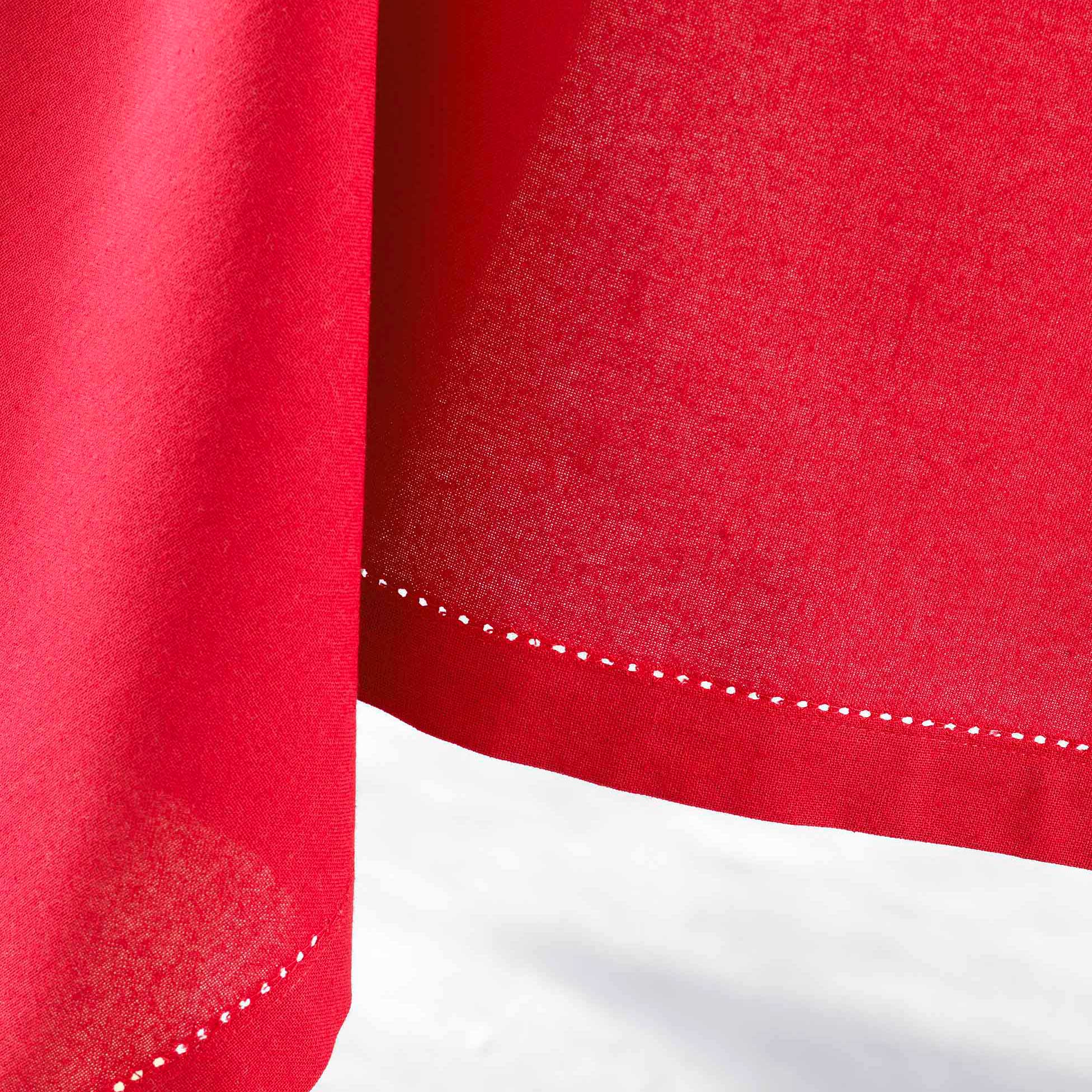 Nappe rectangle en coton 140 x 240 Charlines rouge