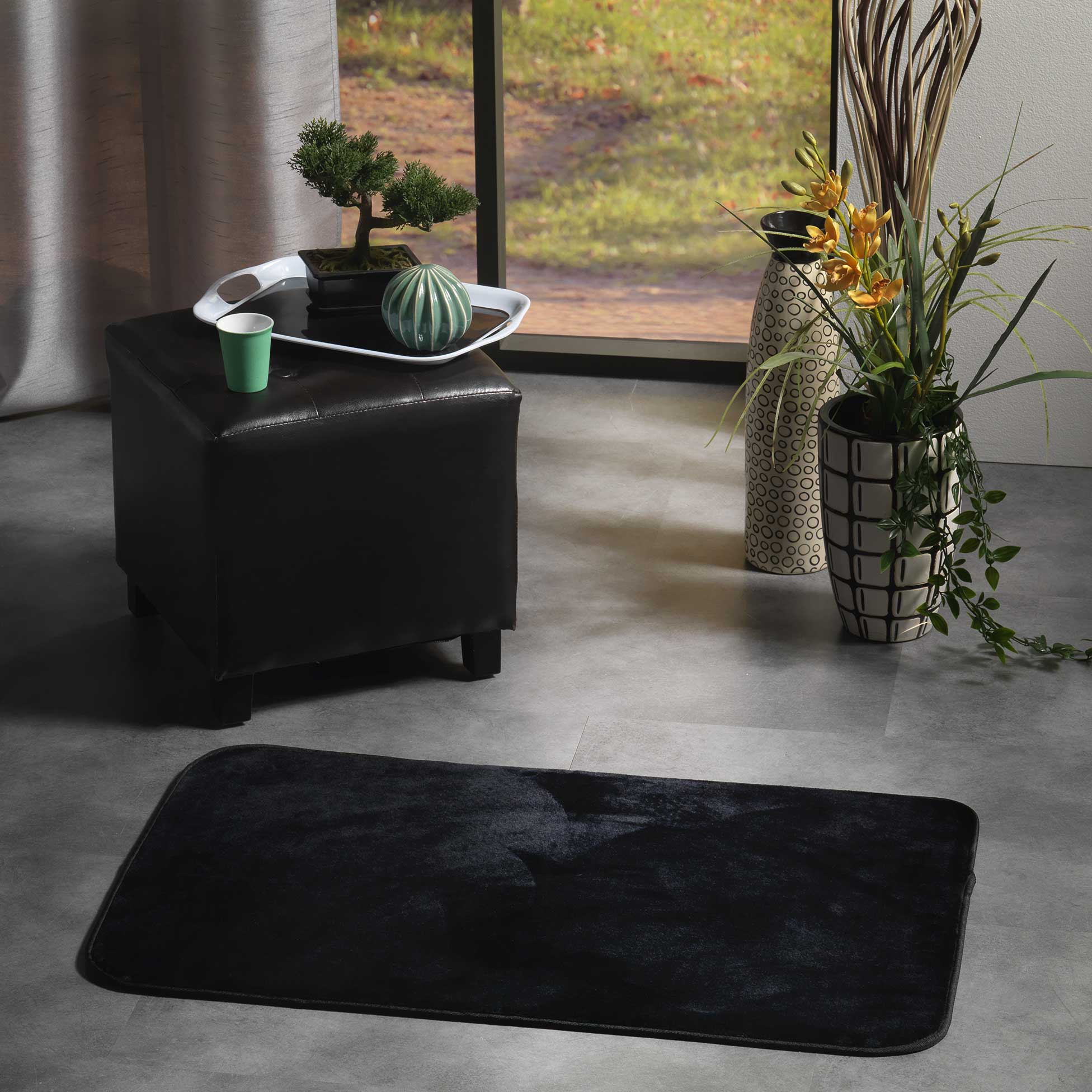 Tapis 50x80cm Flanoux Noir