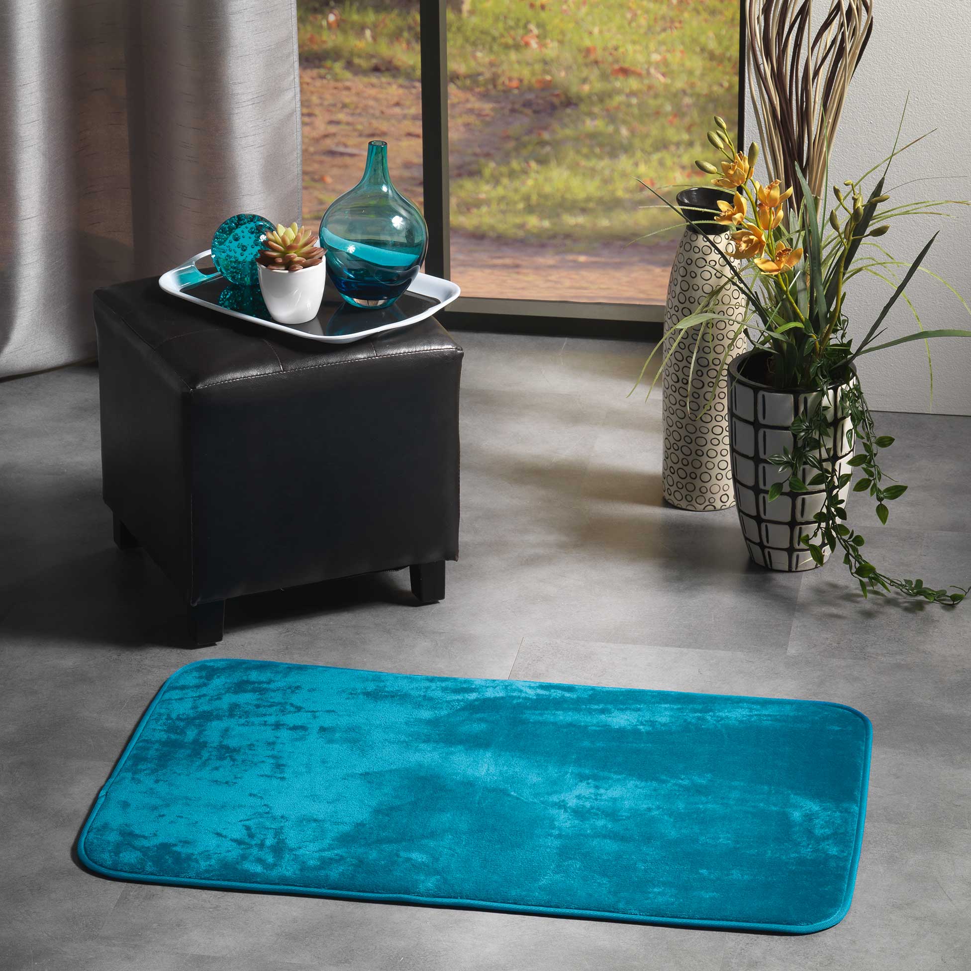 Tapis 50x80cm Flanoux Bleu