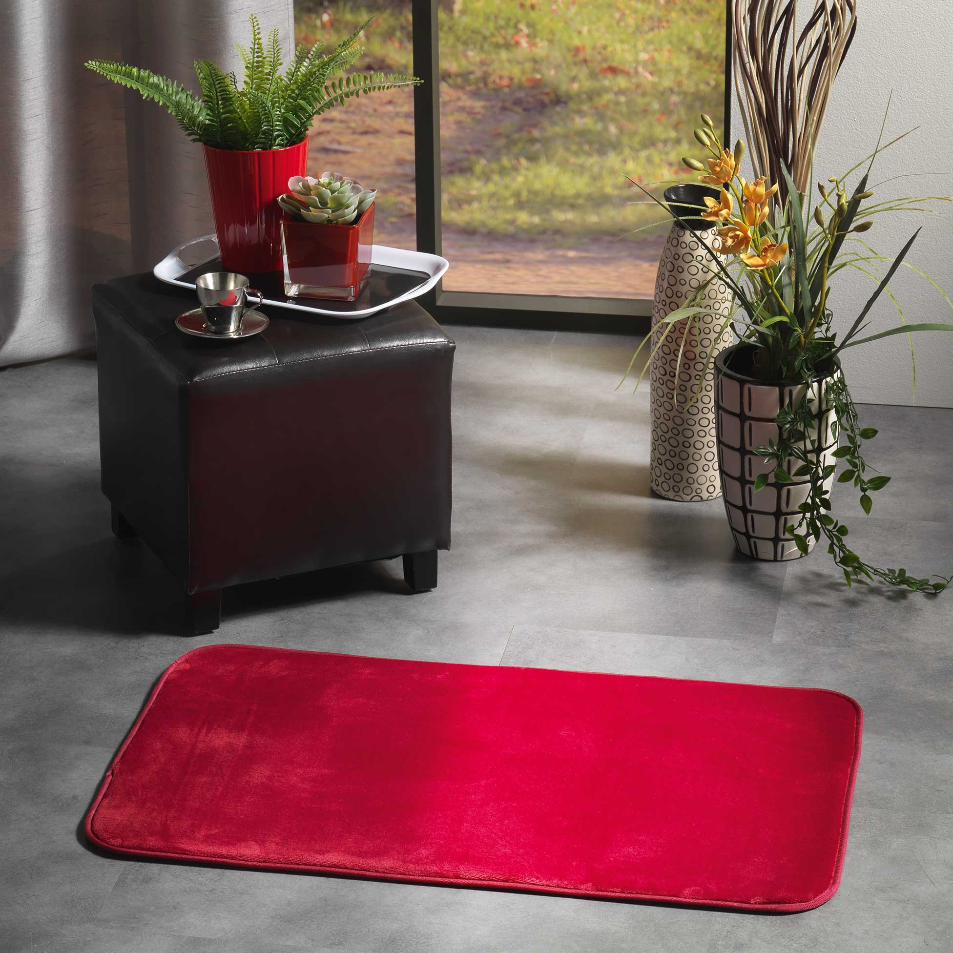 Tapis 50x80cm Flanoux Carmin