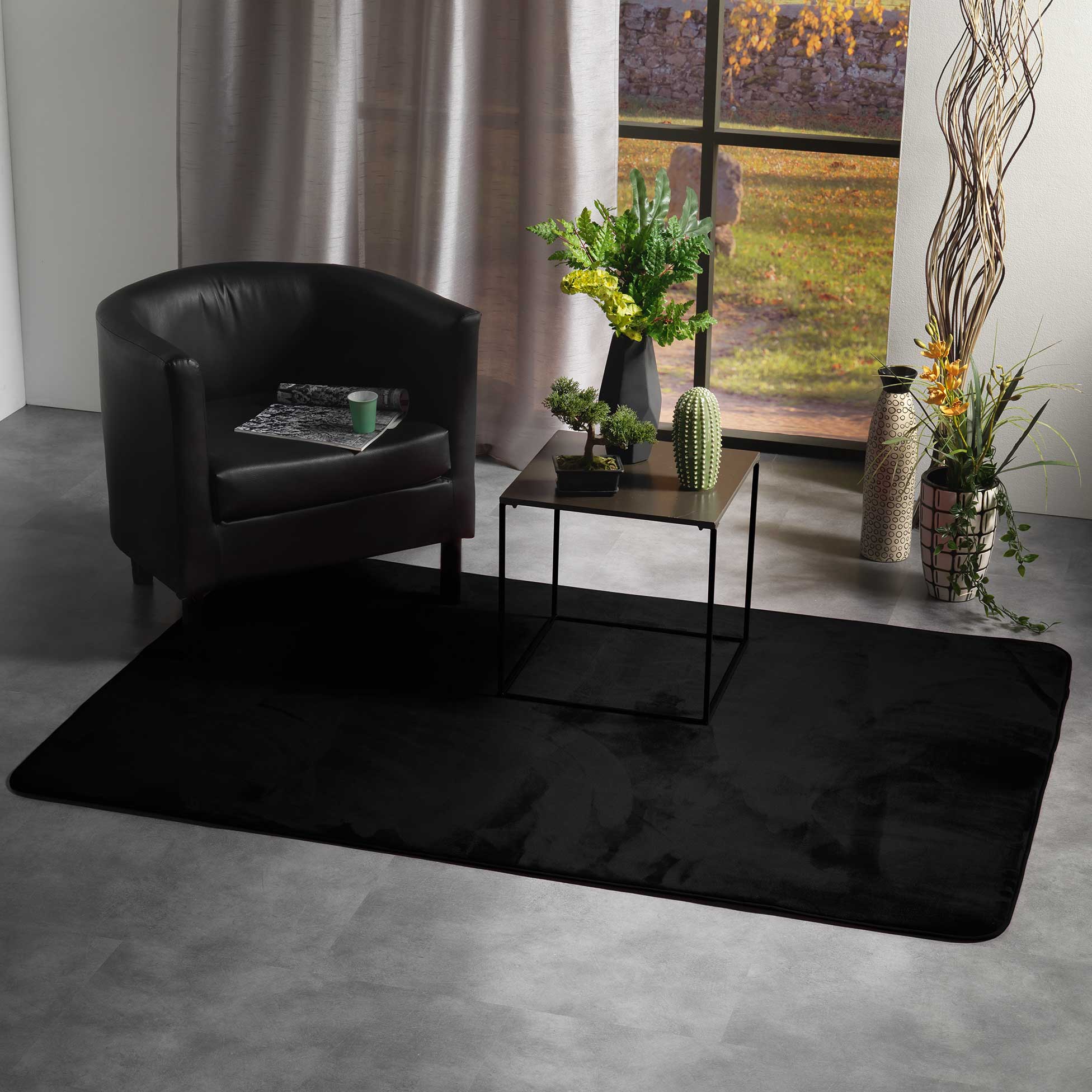 Tapis 120x170cm Flanoux Noir