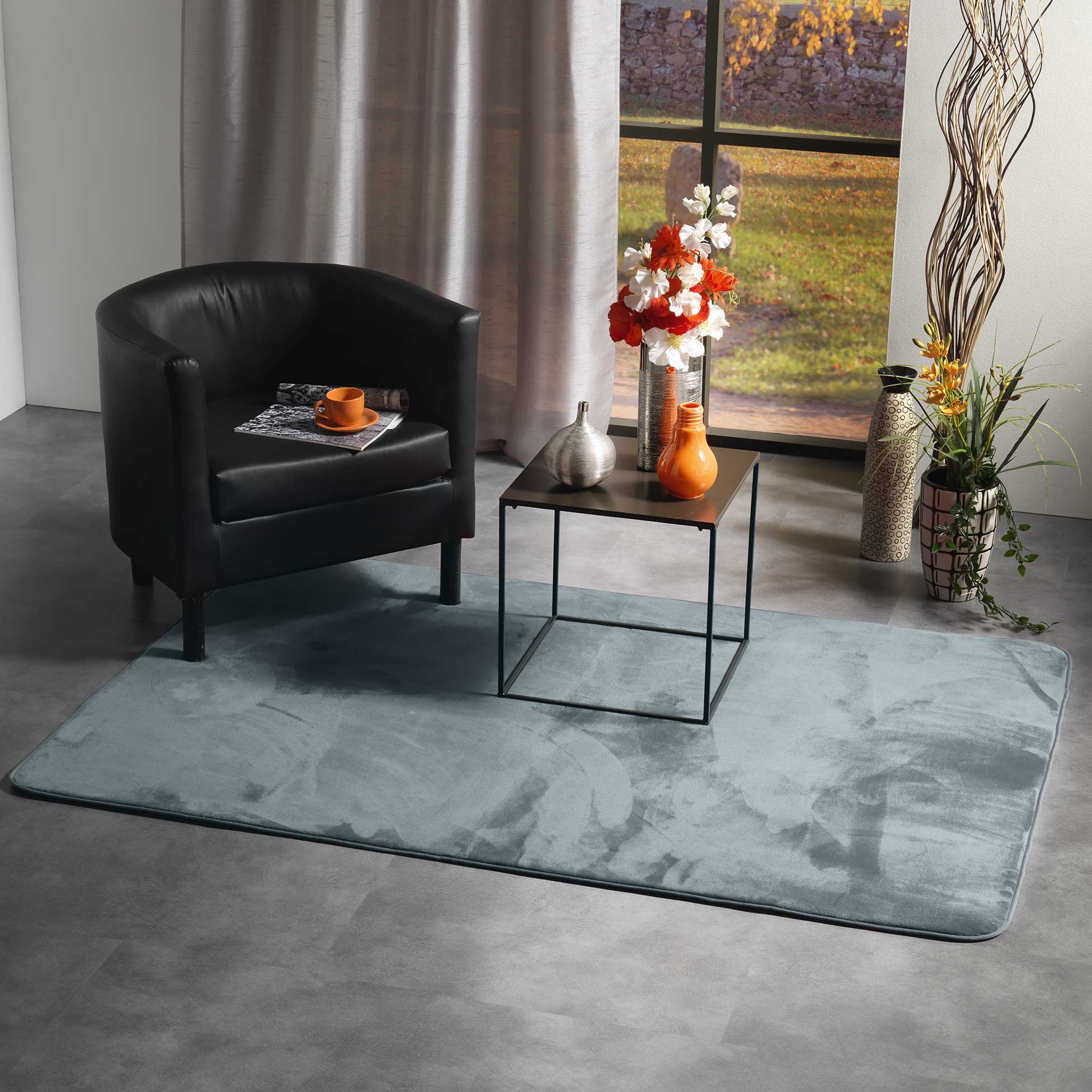 Tapis 120x170cm Flanoux Gris