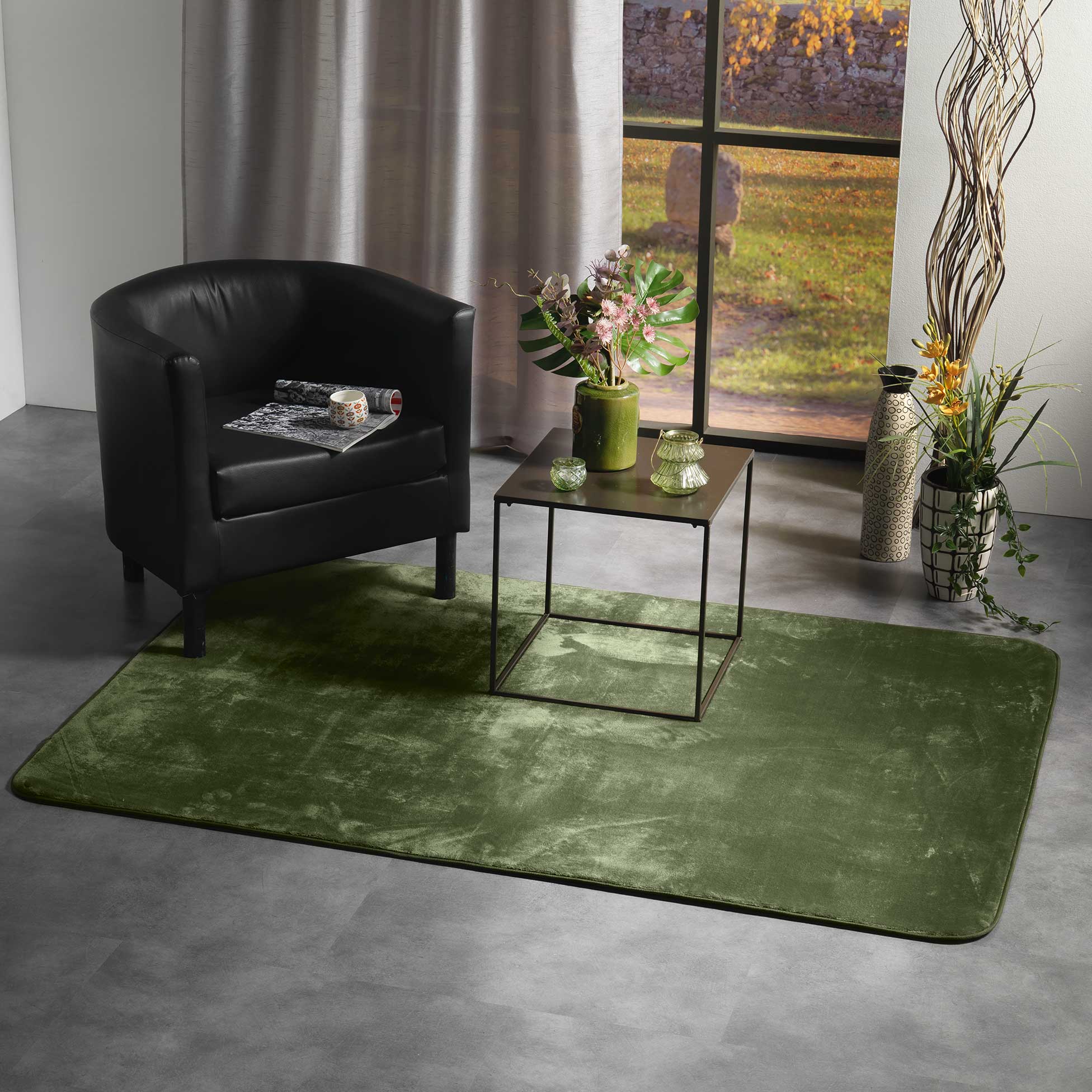 Tapis 120x170cm Flanoux Kaki