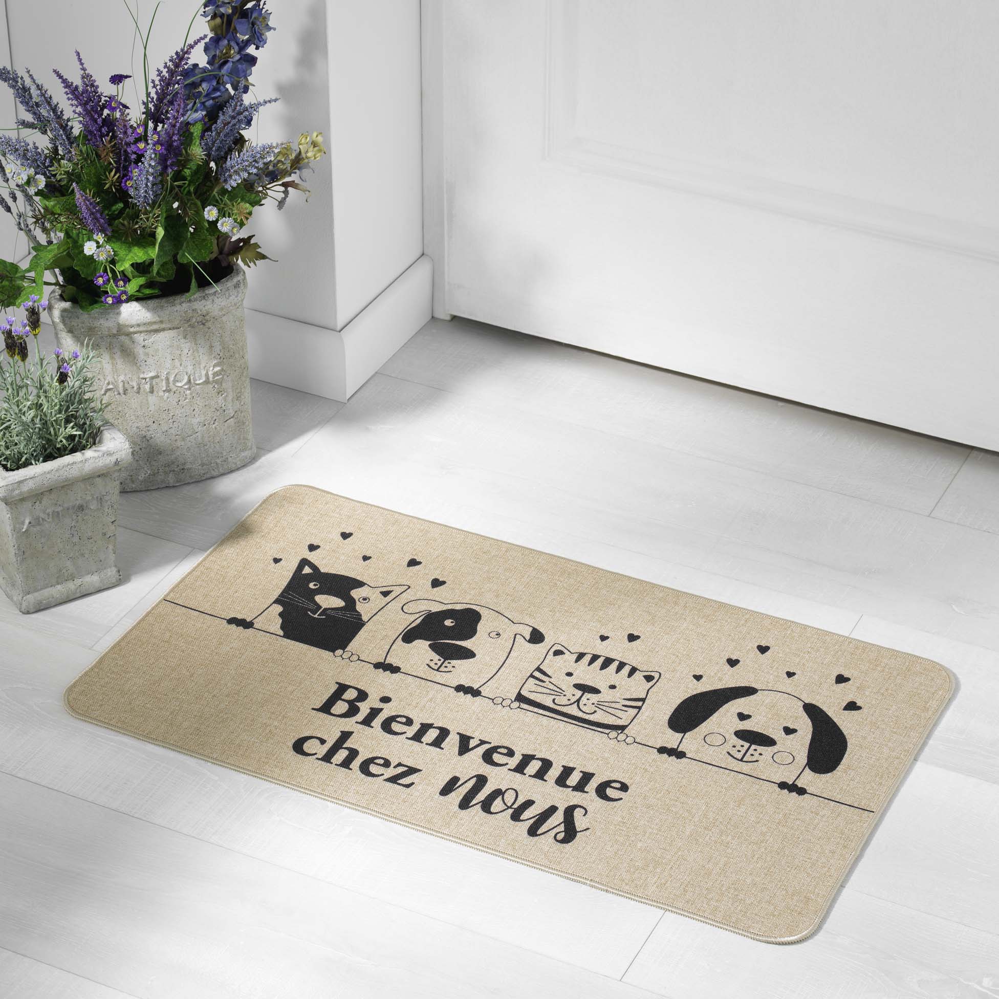 Tapis d'entree 45 x 75 cm Bienvenue chez nous