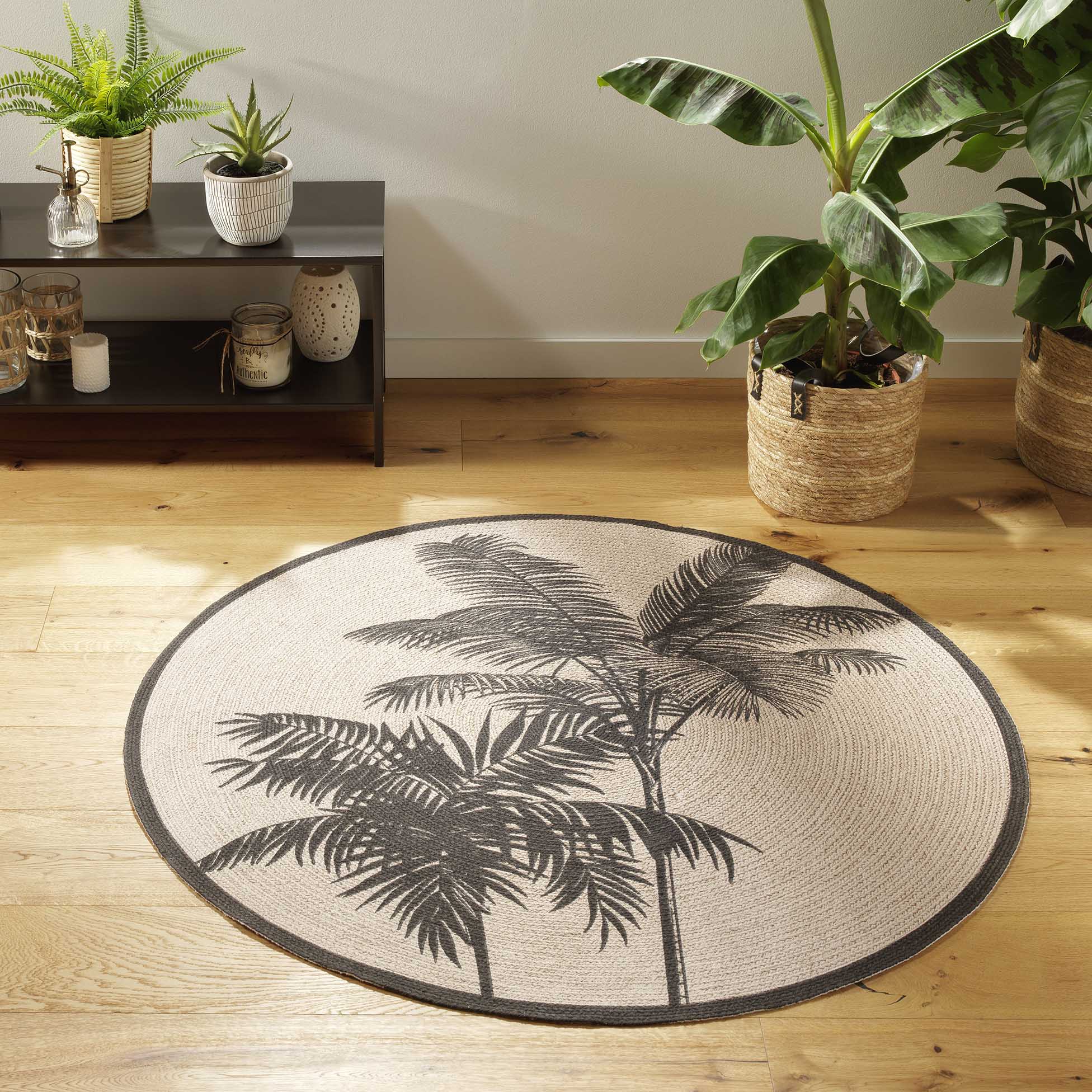 Tapis rond Tropicale Nature